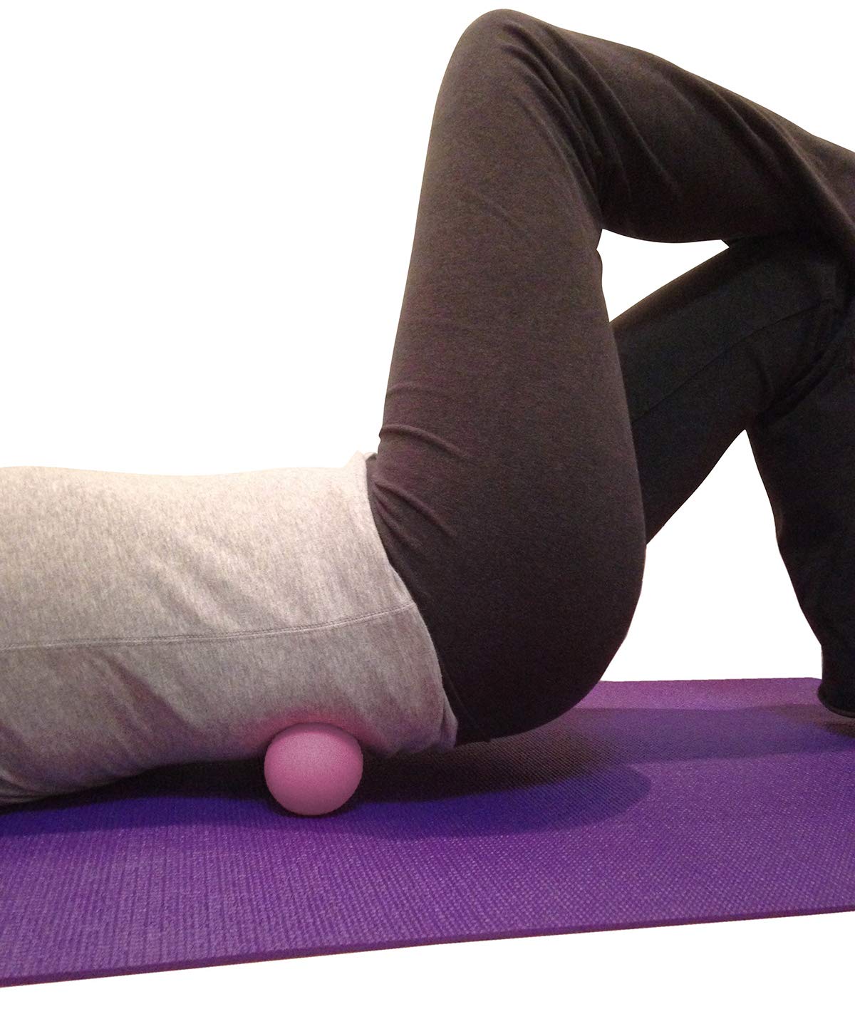 Kieba Massage Lacrosse Balls for Myofascial Release, Trigger Point Therapy, Muscle Knots, and Yoga Therapy. Set of 2 Firm Balls (Pink and Purple)