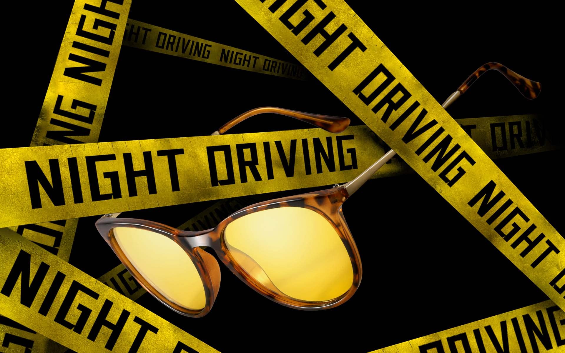 TJUTR Women's Night-Vision Glasses for Driving, Polarized Yellow Lens Reduce Glare Safety Nighttime UV Protection