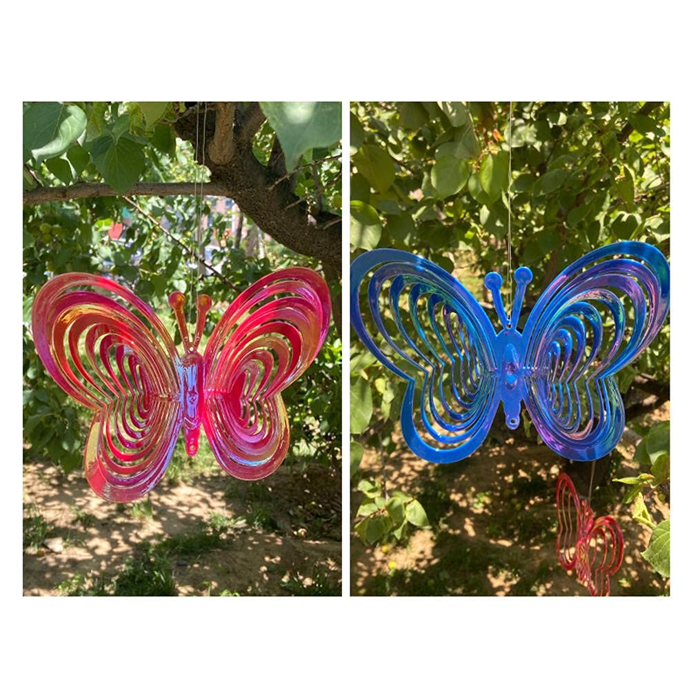 Wind Chimes, Wind Spinning Top,Outdoor Wind Chimes Spinning Wind Chime for Outdoor Hanging Garden Balcony Balloon Butterfly and Bird Windmill Decoration (Melon leaves)