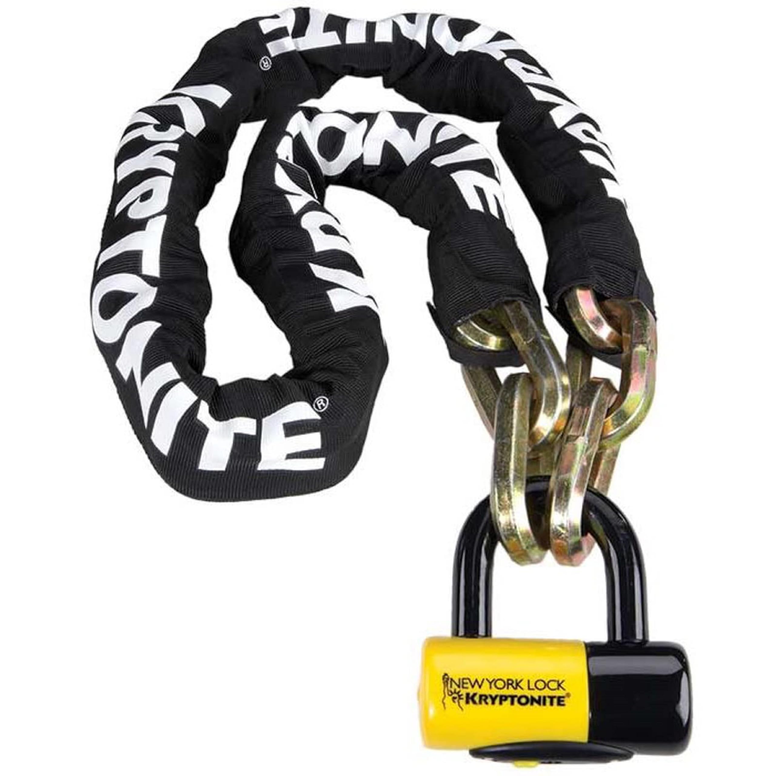 Kryptonite New York FAHGETTABOUDIT 1415 Bike Chain Lock, 3.25 Feet Long 14mm Steel Chain 15 Pounds Heavy Duty Anti-Theft Bicycle Lock with Keys, 10/10 Security Rating for E-Bike E-Scooter Motorcycle