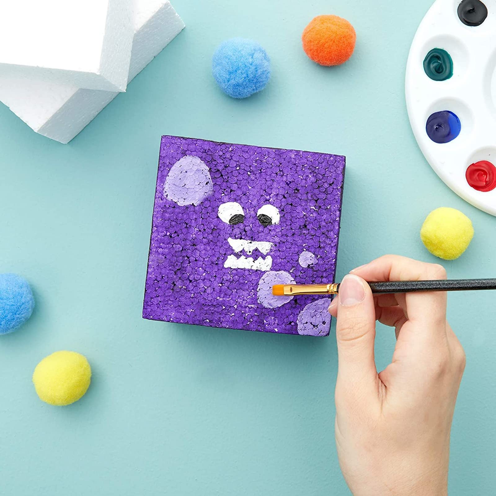 Juvale 12 Pack Foam Blocks for Crafts, Polystyrene Brick Rectangles for Floral Arrangements, Art Supplies, Holiday Decor (4 x 4 x 2 in, White)