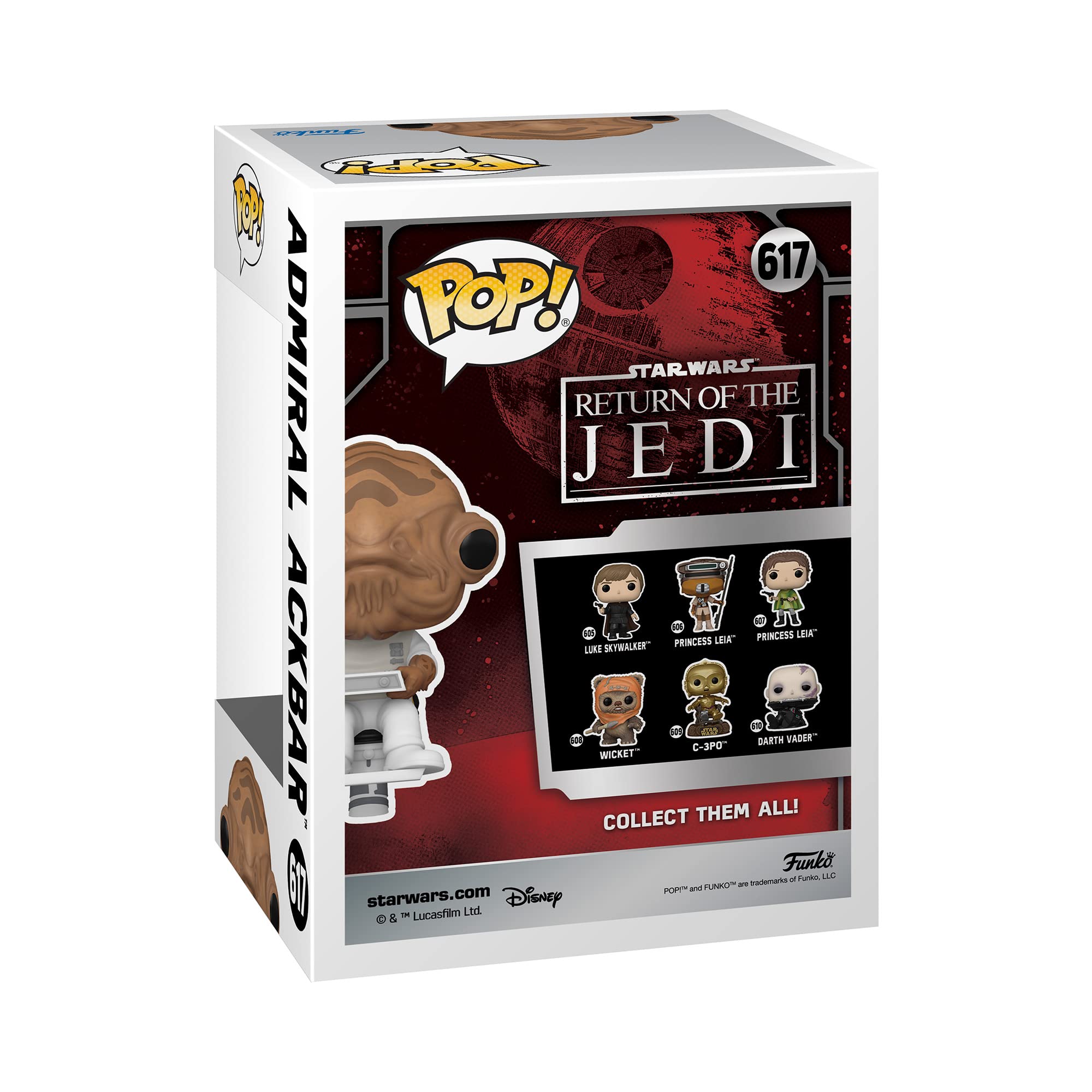 Funko Pop! Star Wars: Return of The Jedi 40th Anniversary - Admiral Ackbar, Amazon Exclusive