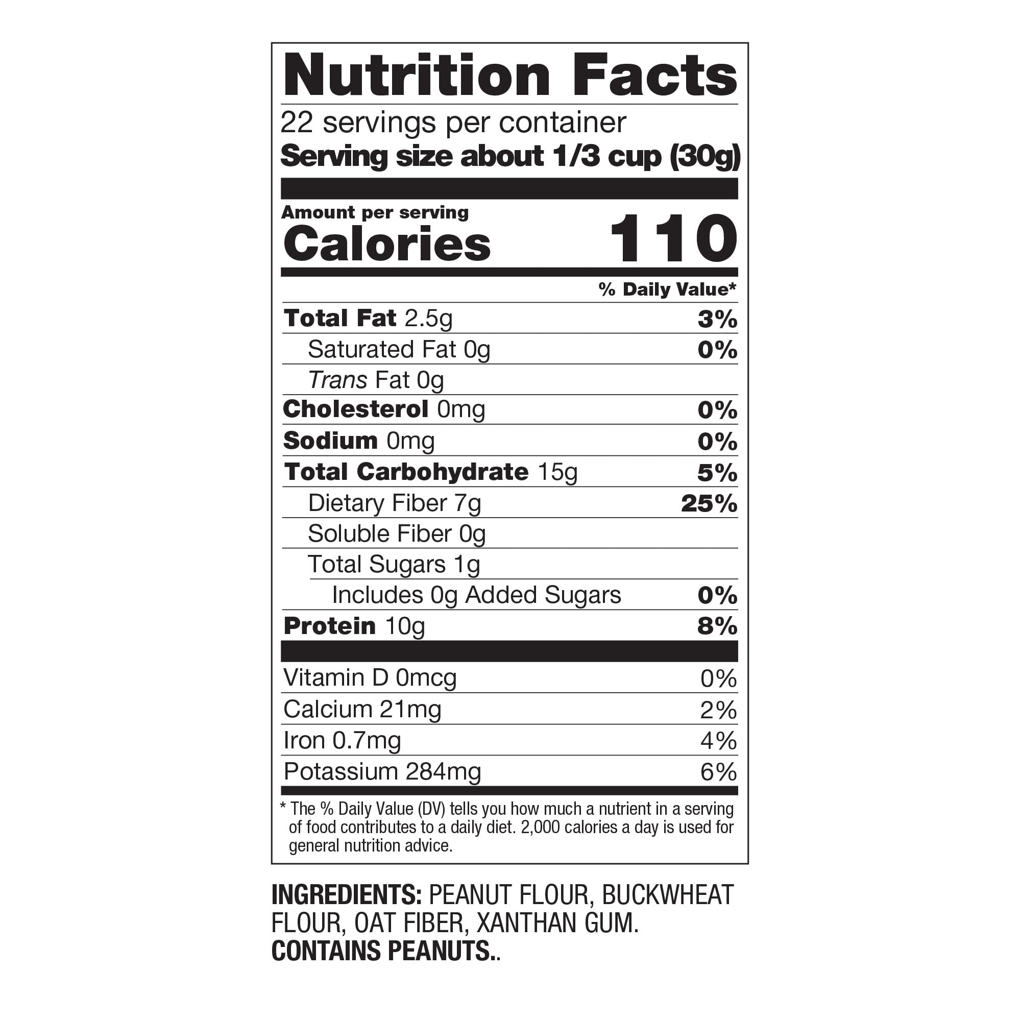 PBfit Peanut Flour Baking Blend - Gluten Free & Non GMO - 10g Protein per Serving 8% DV - 80% Less Fat than Almond Flour - 1 to 1 Swap for White Flour - Light Peanut Flavor - 25% DV Fiber - 24 oz