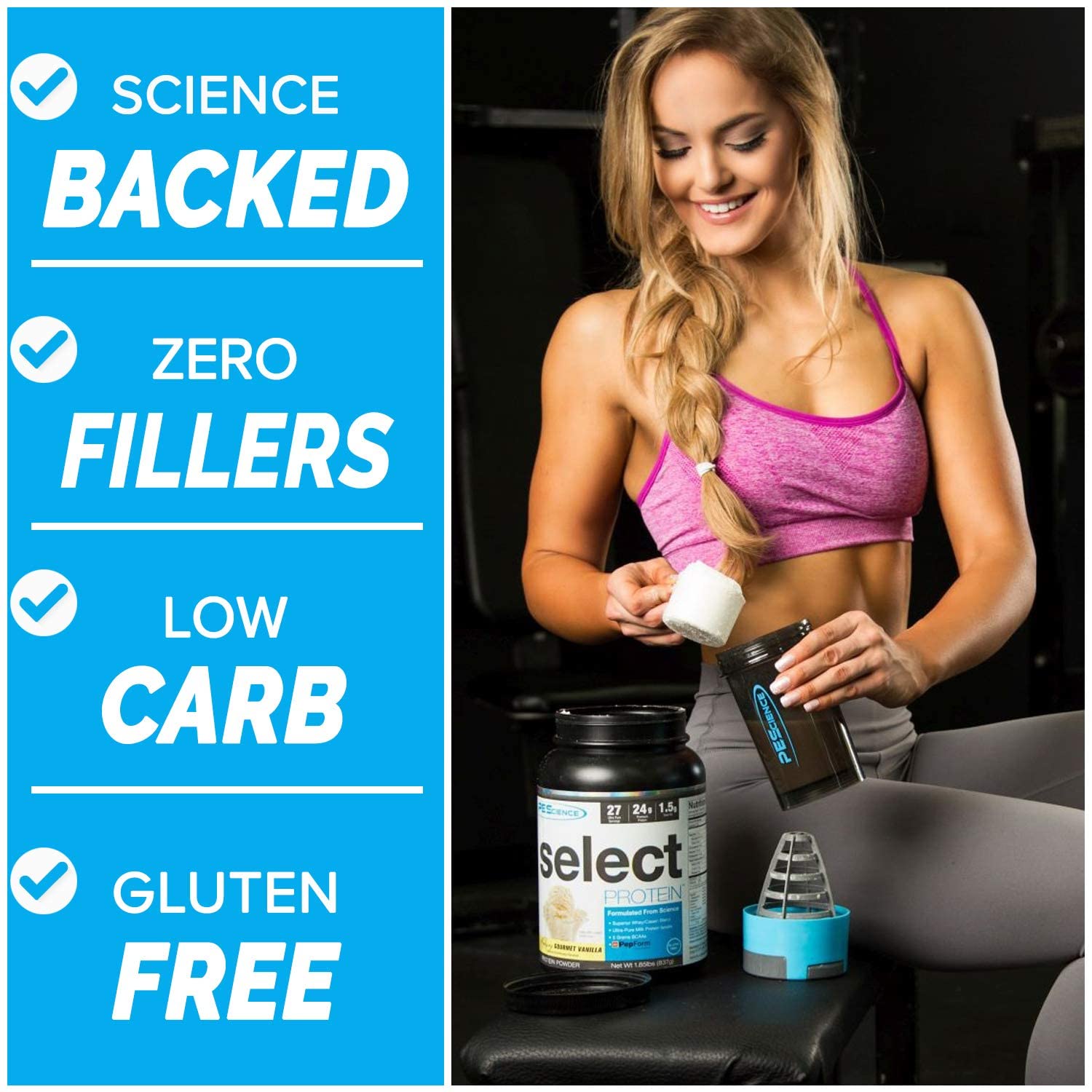 PEScience Select Low Carb Protein Powder, Cake Pop, 27 Serving, Keto Friendly and Gluten Free