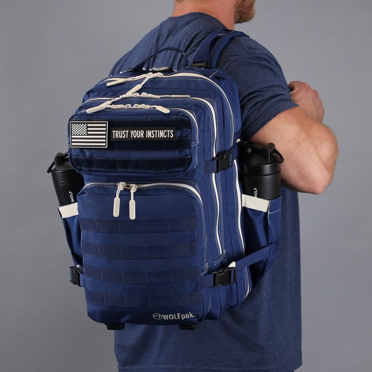 WOLFpak 45L Backpack (Varsity Blue) Camping, Hiking, Gym Backpack