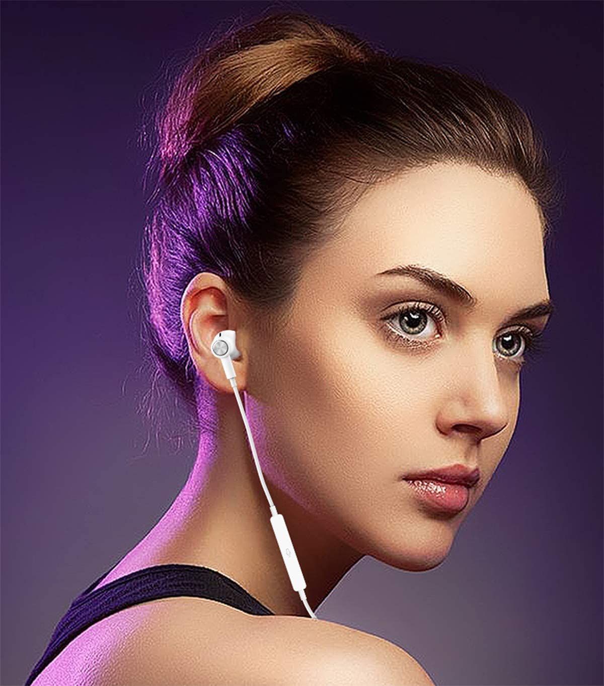 Hi-Res Extra Bass Earbuds Noise Isolating in-Ear Headphones Wired Earbuds with Microphone for iPhone, iPod, iPad, MP3, Huawei, Samsung, Lightweight Earphones with Volume Control 3.5mm Jack Headphones