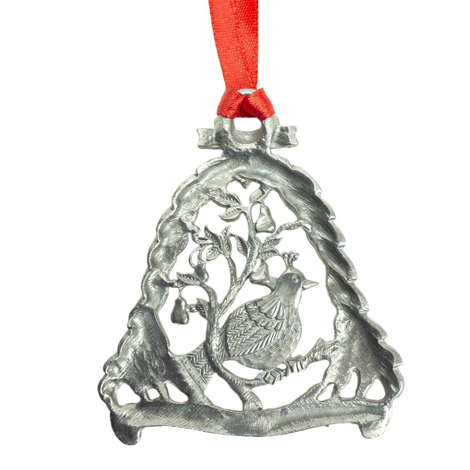 12 Days of Christmas Ornament Set, Set of 12 Metal Ornaments, 3 1/8-Inches, by Abbey & CA Gift