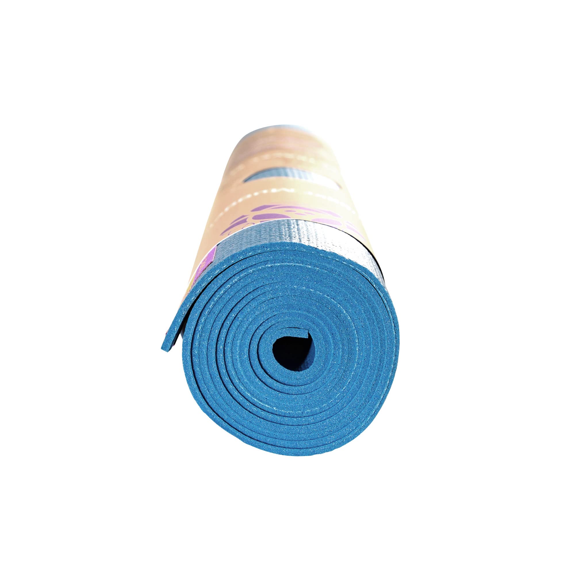 Hugger Mugger Tapas Travel Yoga Mat - Blue - Super Portable and Durable, Textured Sticky Surface, May be Folded or Rolled, Packable, Economical