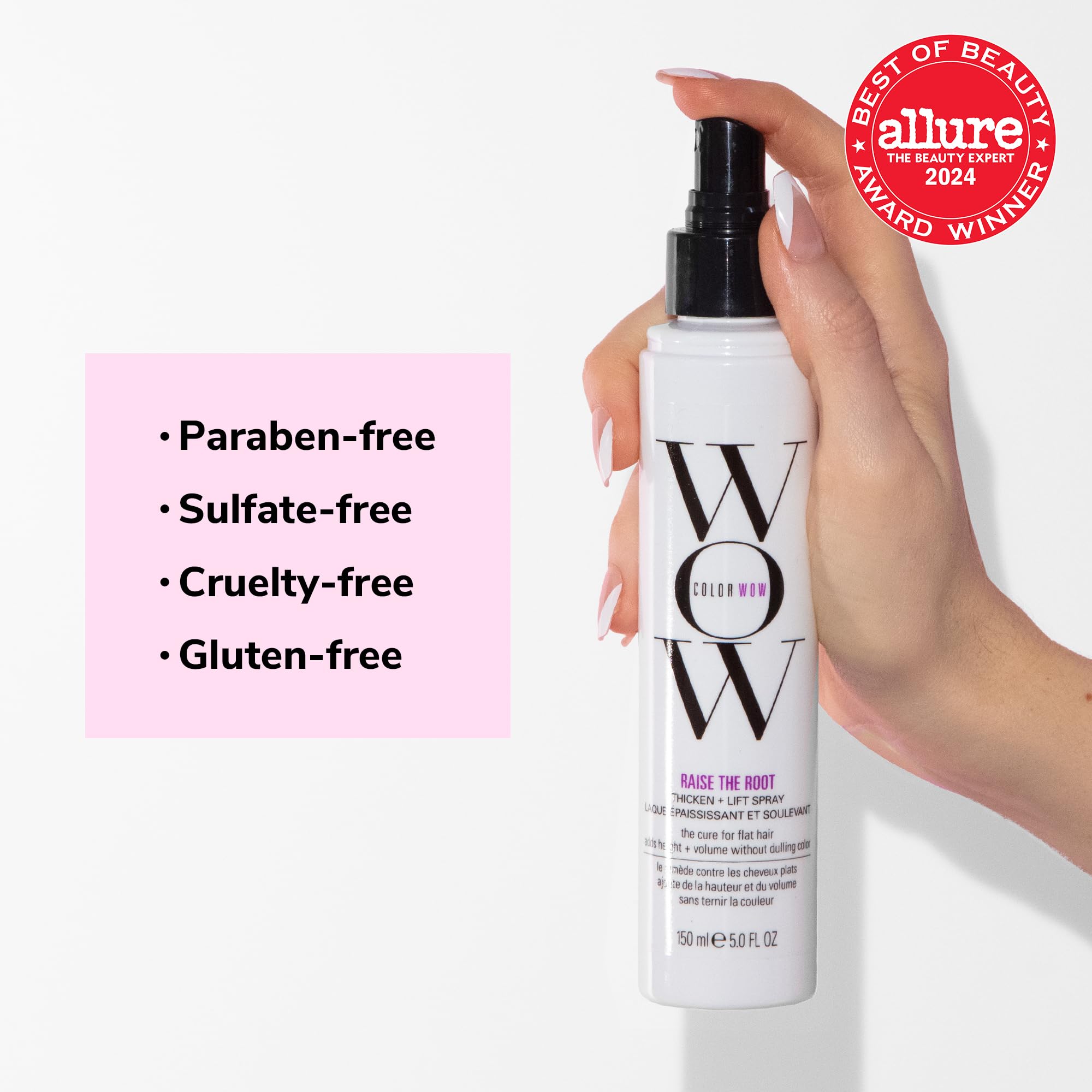 COLOR WOW Raise the Root Thicken + Lift Spray – All-Day Volume for Fine, Flat Hair without dulling color