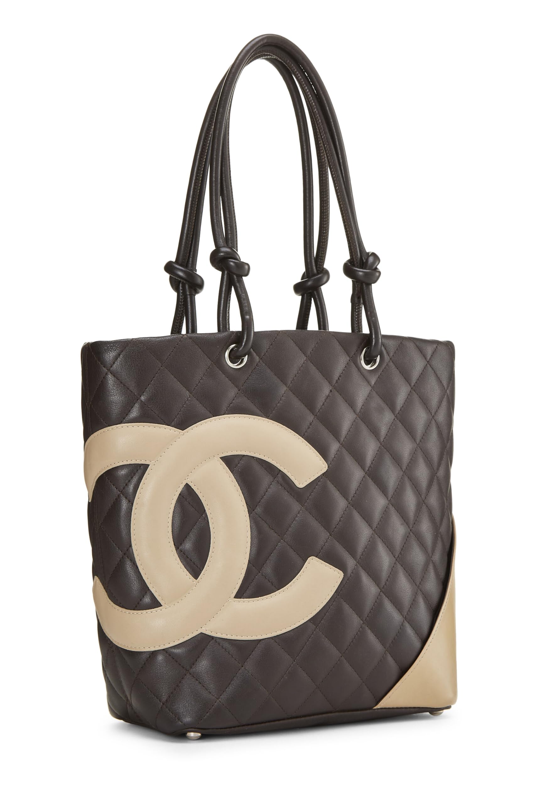 Chanel, Pre-Loved Brown Quilted Calfskin Cambon Ligne Tote Small, Brown