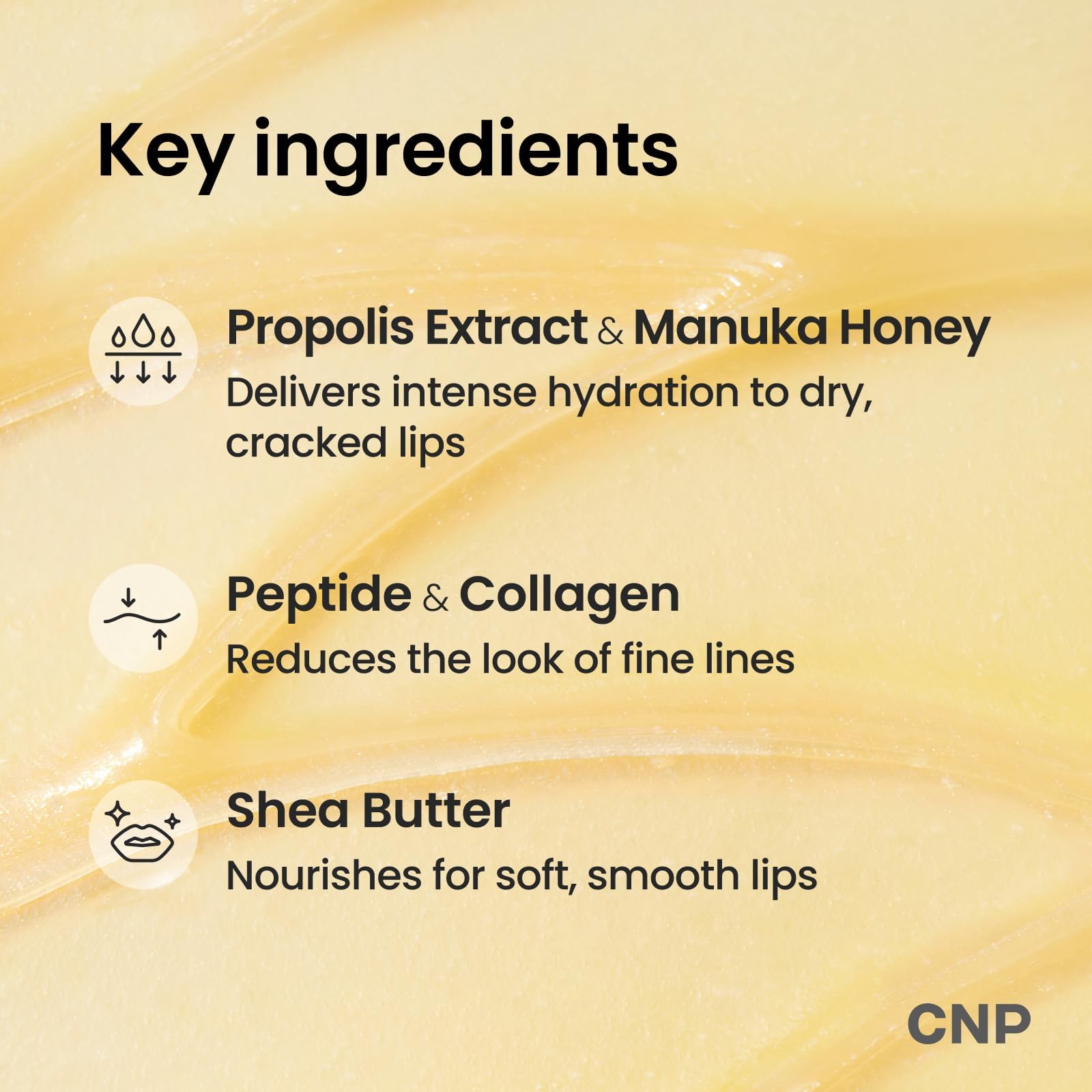 CNP Honey Lip Butter (0.5 fl.oz / 15ml) - Propolis Lipcerin™ Original, Hydrating Overnight Manuka Lip Balm & Mask, 12hrs Long-lasting Moisture, Gentle Exfoliation, Gifts for Women, Korean Skin Care