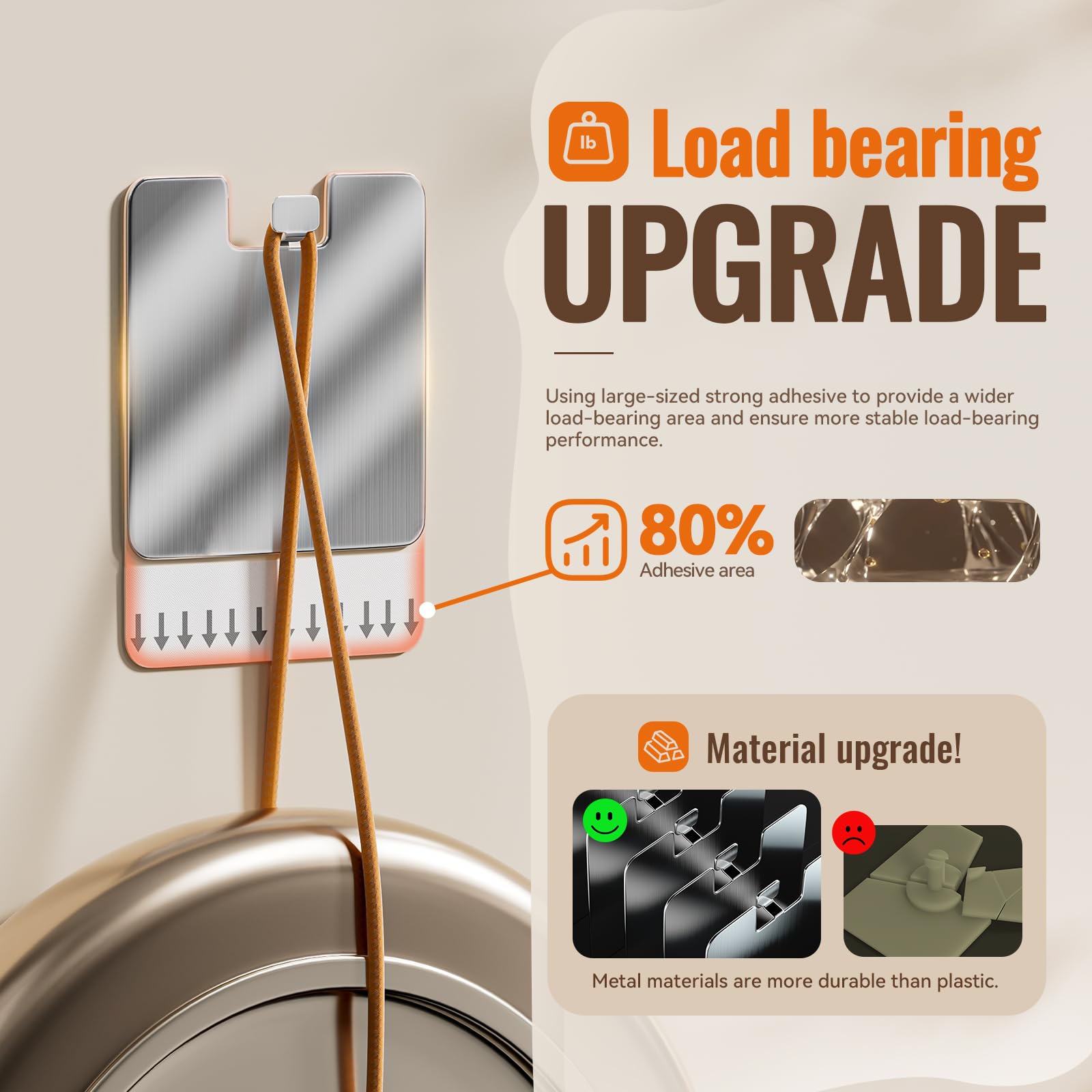 PHIXBEAR Metal Picture Frame Hangers No Damage to Wall Paint, 4 Pack Extra Large Picture Hanging Strips Hardware Kit, Damage Free Hanging, Picture Hooks Sawtooth Picture Wall Hangers Without Nails