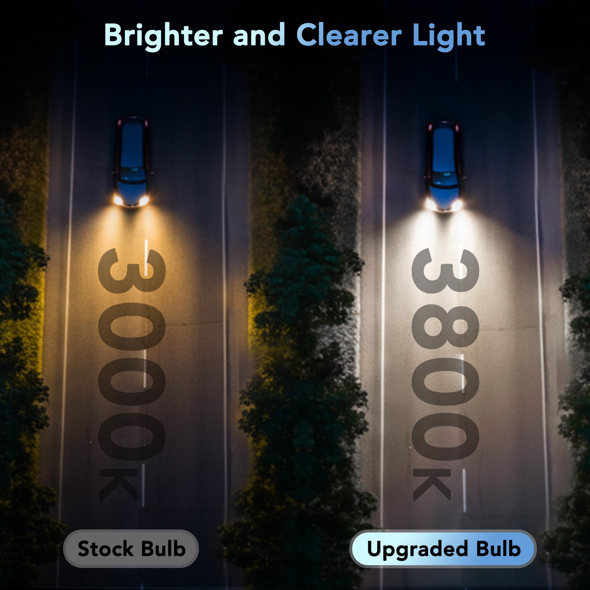 PERPOTAO H11 Halogen Bulbs, 12V 55W, 3800K Warm White, High Performance, Brighter Clear Light, High/Low Beam & Fog Light Bulb Replacement, Long Life, Plug and Play, 2 Pack