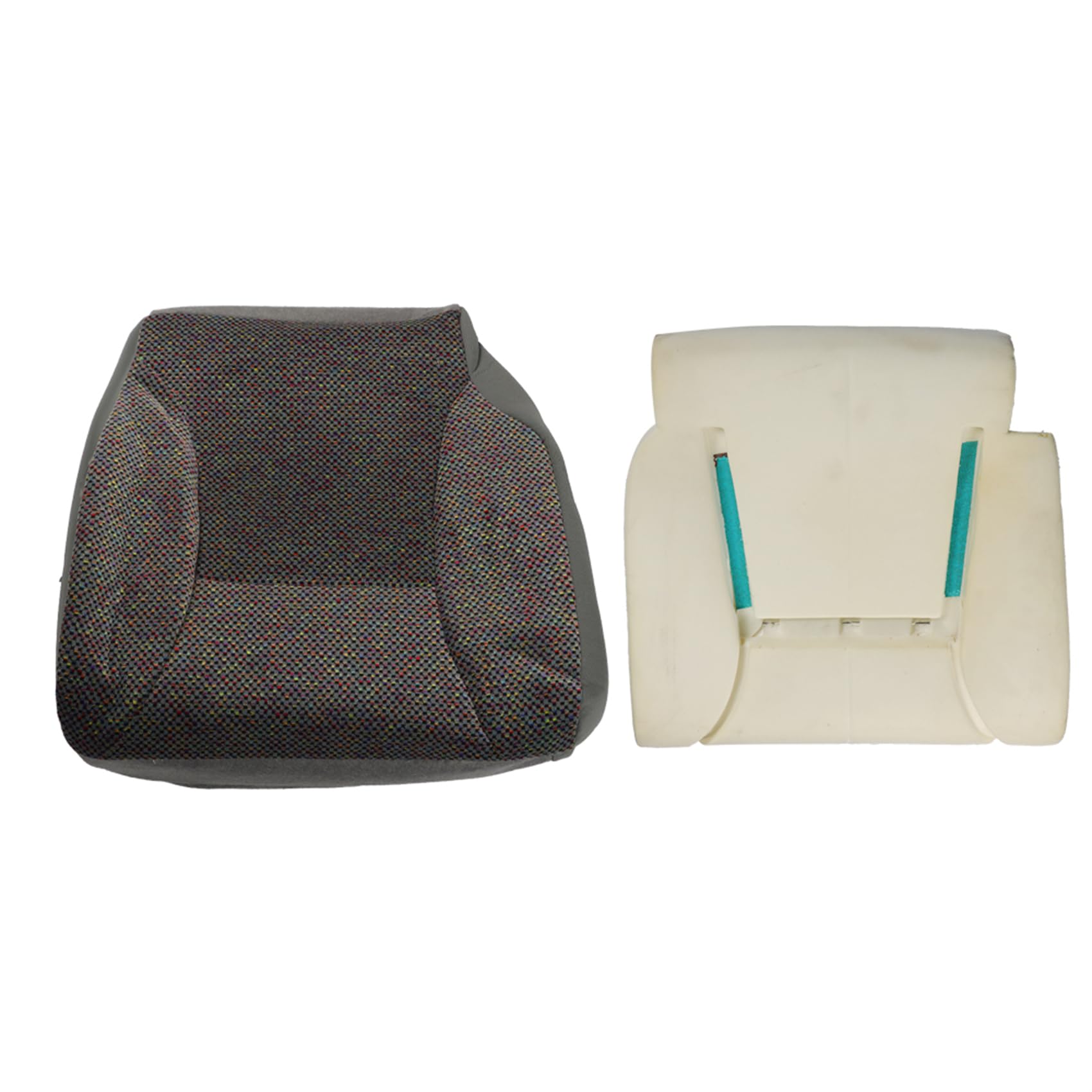 labwork Front Driver Bottom Cloth Seat Cover and Sponge Cushion Replacement for 1998-2002 Ram 1500 2500 3500