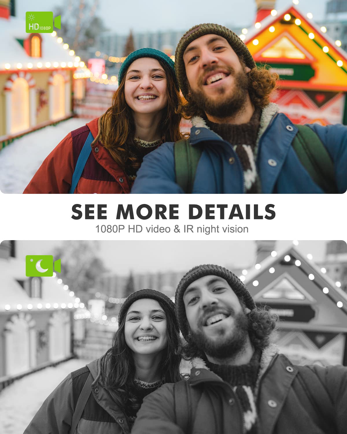 MUBVIEW Doorbell Camera Wireless with Chime, Video Doorbell - No Subscription, Voice Changer, Motion Zones Customization, 1080HD, PIR Human Detection, 2.4Ghz WiFi, Battery-Powered Smart Doorbell