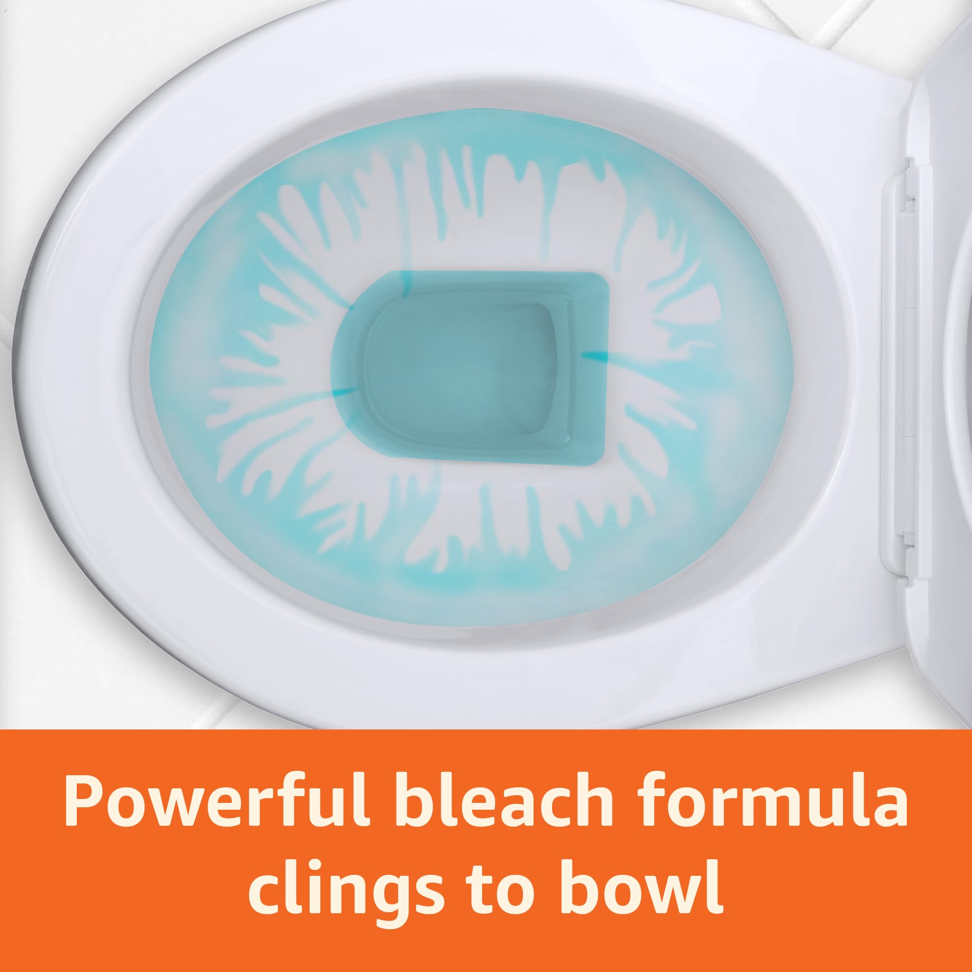 Amazon Basics Toilet Bowl Cleaner Cling Action Formula with Bleach, Fresh Scent, 24 Fl Oz, Pack of 1