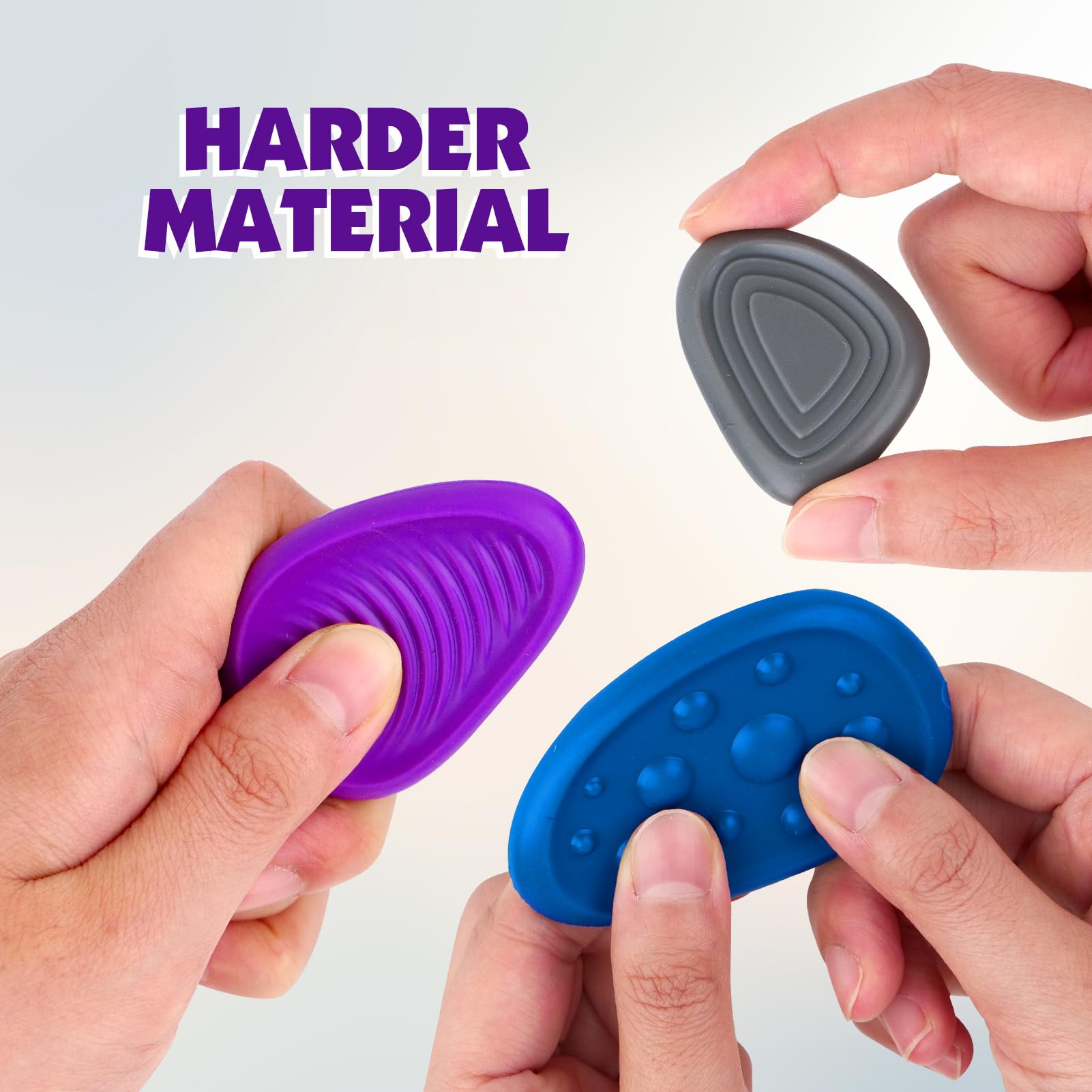 Fidget Toys Adults Sensory Stone: 6 Pack Textured Worry Stone for Autism Kids Calming Down - Fidget Stress Toys for Stress Relief - Small Students Prizes Fidget Toys