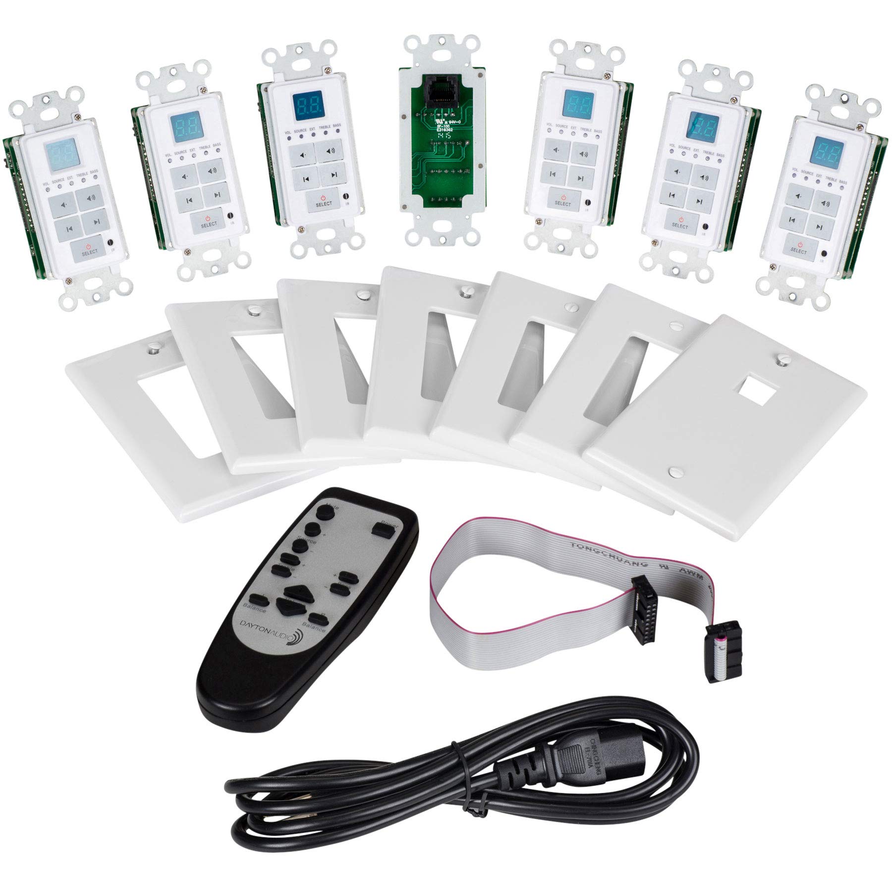 Dayton Audio DAX66 6-Source 6-Zone Distributed Whole House Audio System with Keypads 25 WPC