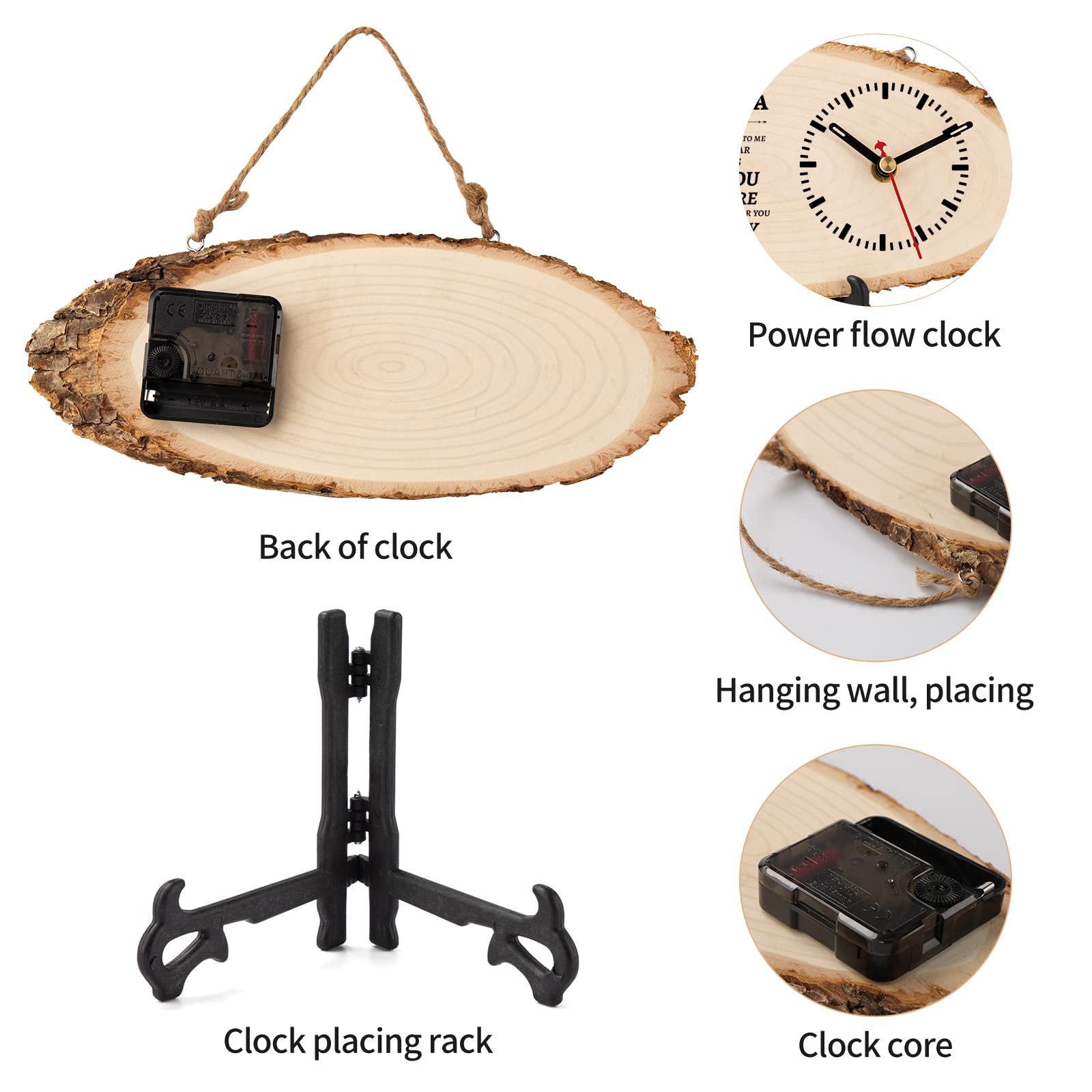 BeauGift Gifts for Grandpa Wooden Clock, Grandpa Birthday Gifts from Granddaughter, Grandpa Gifts for Birthday, Best Grandpa Ever Gifts from Grandchildren to My Grandpa Gifts
