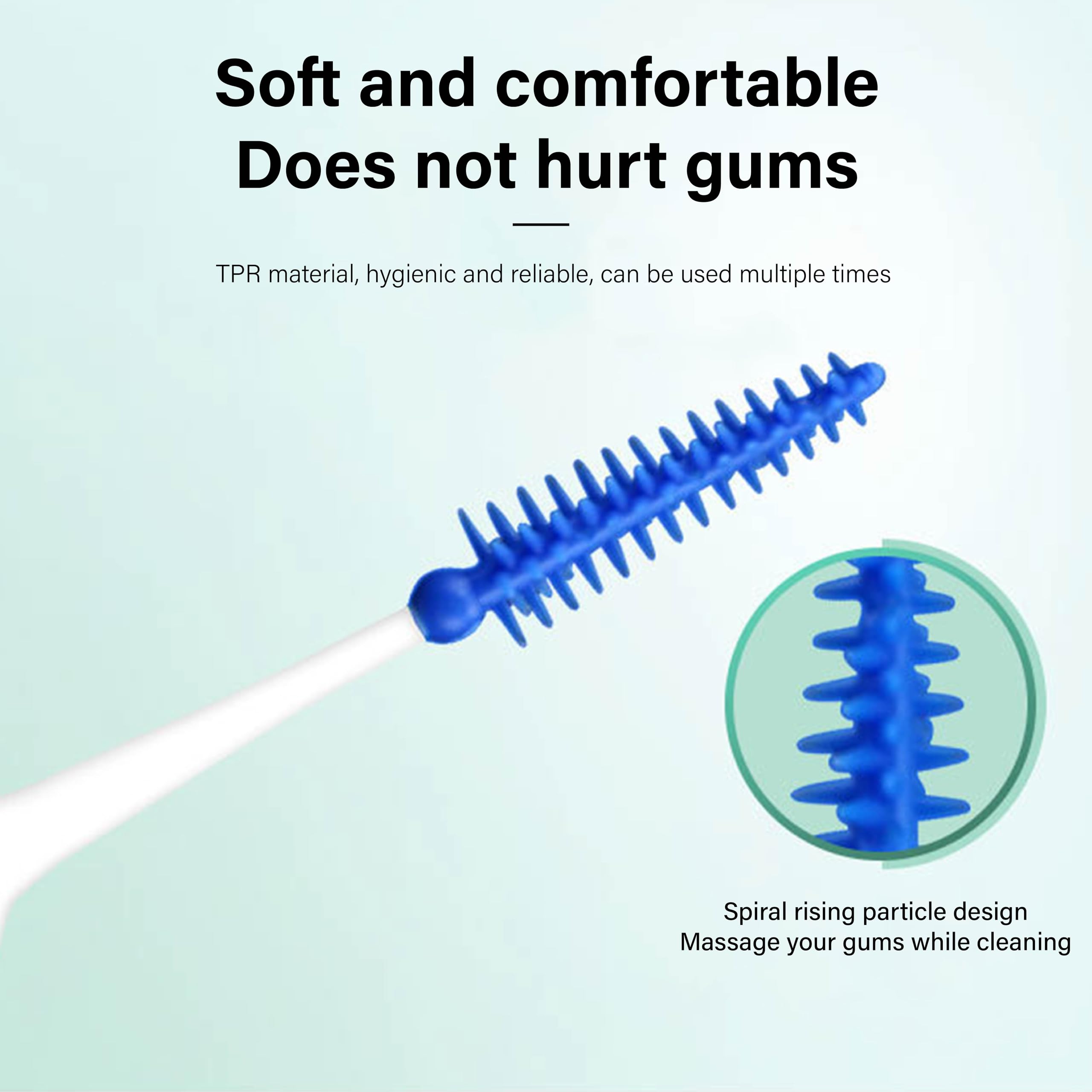 Ndzefan160PCS Portable Silica Gel Toothpick Toothbrush Original Suitable for Oral Care of Adults and Children,Toothpick Brushes Teeth Cleaning Tool (Blue)