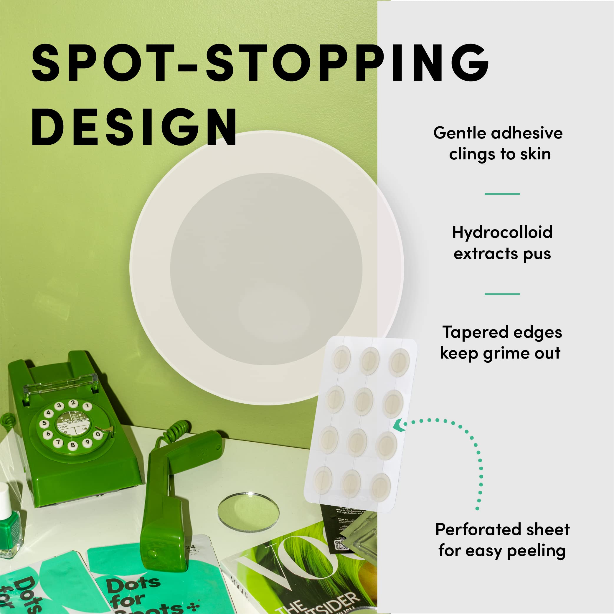Dots for Spots Pimple Patches - Translucent Hydrocolloid Patch Spot Treatment Stickers for Face and Body - Fast-Acting, Vegan & Cruelty Free Korean Skin Care Pack of 60