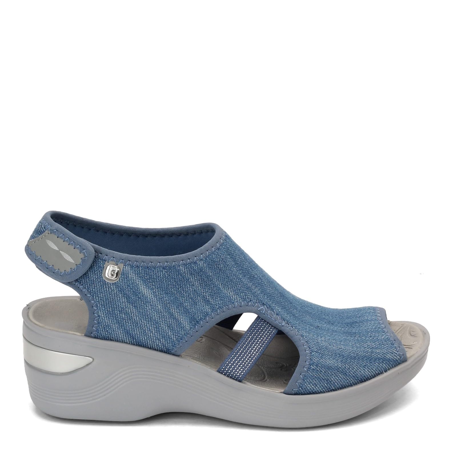 BZees womens Dream Denim Ankle Straps 7.5 W