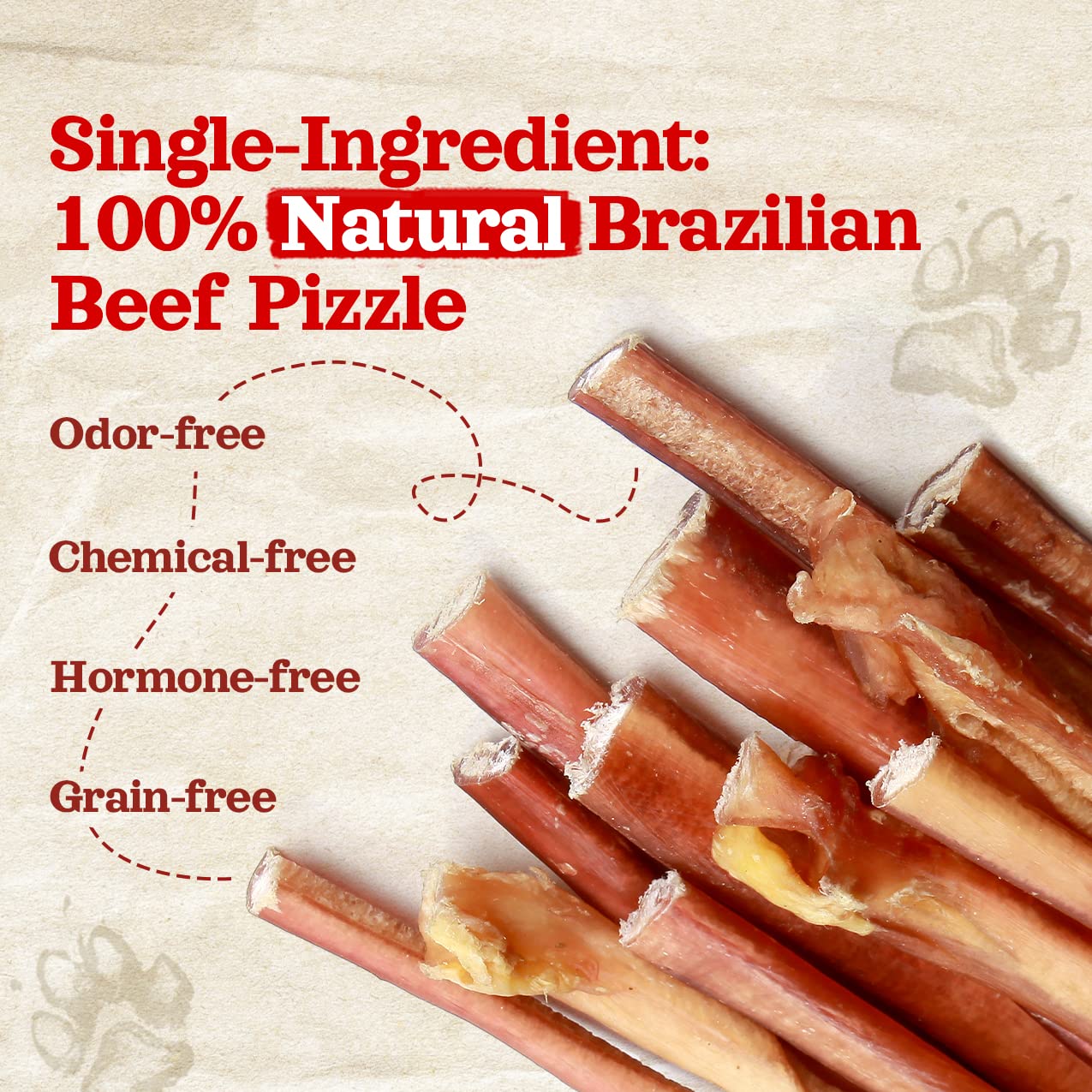 Natural Farm Odor-Free Thin Bully Sticks (12”, 12-Pack) All-Natural Long-Lasting Dog Chews, 100% Beef Pizzle, Grass-Fed, Grain-Free, Protein for Muscle Development & Energy, Perfect for Large Dogs