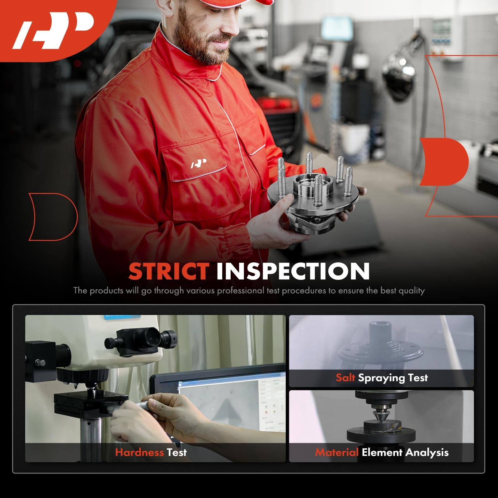 A-Premium 2 x Front or Rear Wheel Bearing and Hub Assembly with 6-Lug Compatible with Cadillac SRX 2010-2016, Saab 9-4X 2011