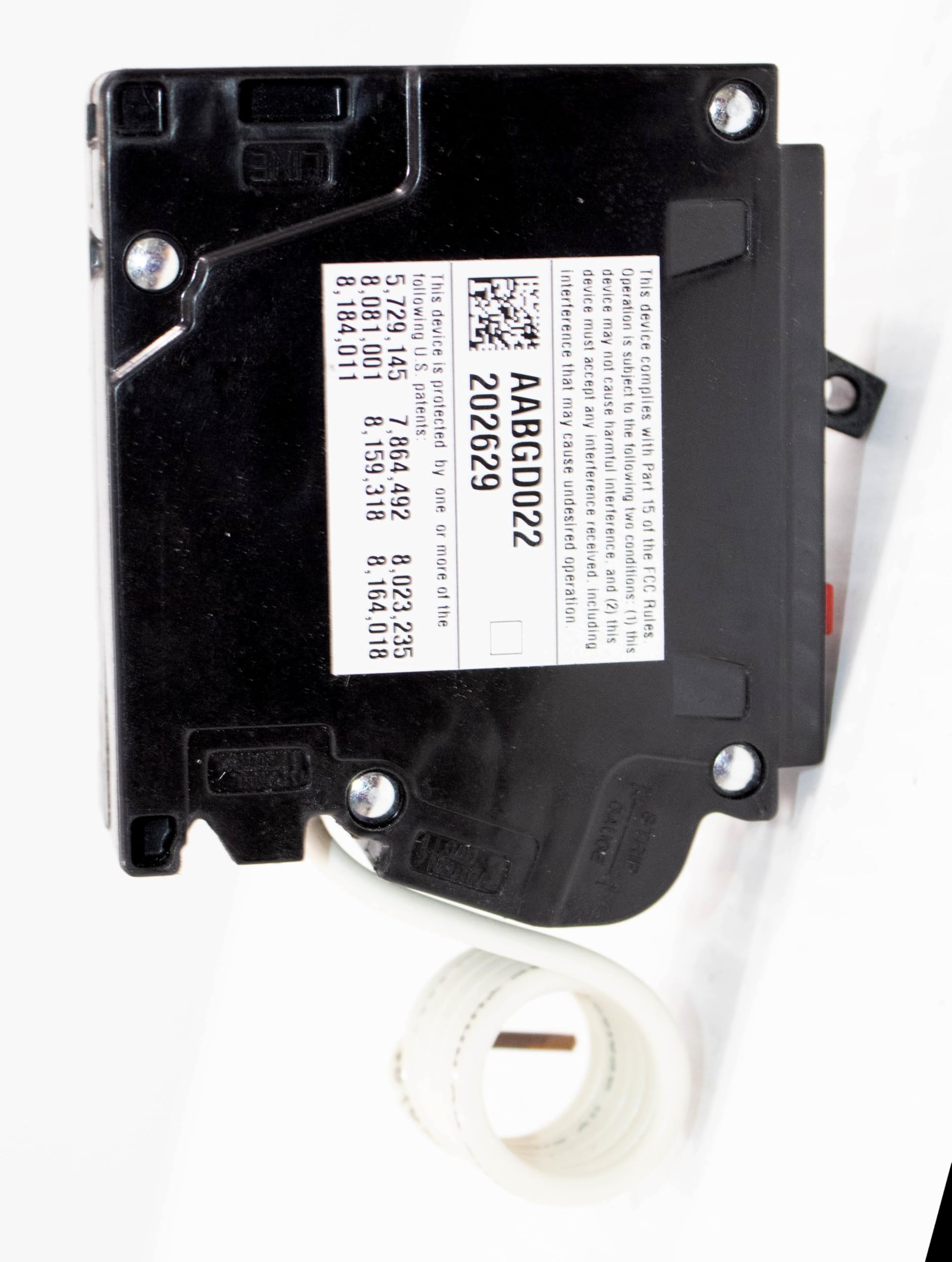 GE THQL1115DF Single-Pole Dual Function Plug-in Afci/Gfci Circuit Breaker, 120 Vac, 15 Amp, 10 Kaic