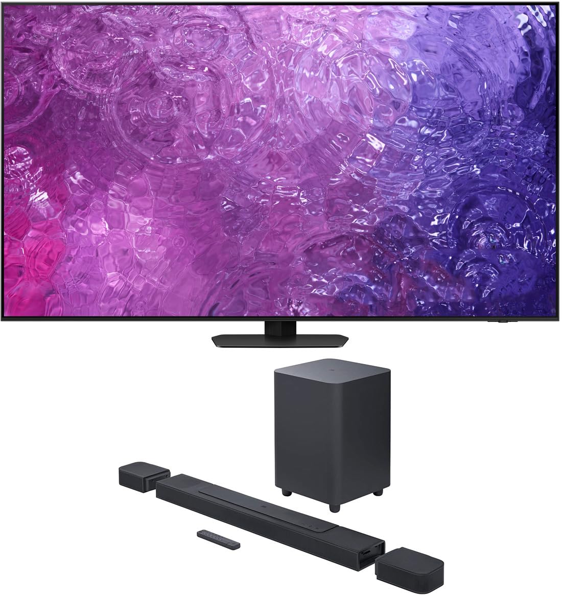 SAMSUNG QN75QN90CAFXZA 75 Inch Neo QLED Smart TV with 4K Upscaling and a JBL BAR-1000 7.1.4ch Soundbar and Subwoofer with Surround Speakers (2023)