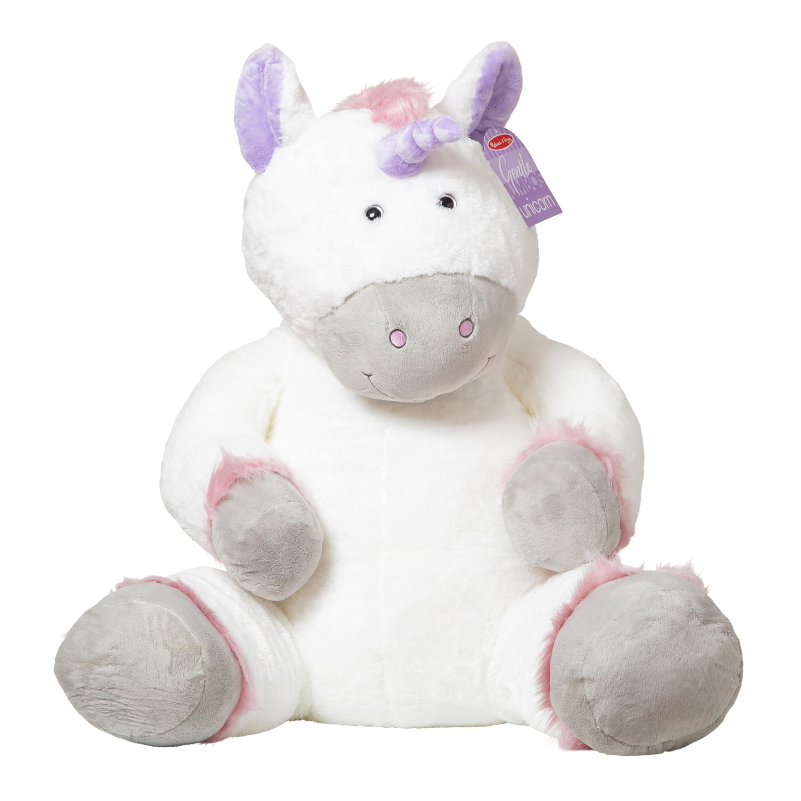 Melissa & Doug Gentle Jumbos Unicorn Giant Stuffed Plush Animal (Sits Nearly 3 Feet Tall) ,36 inches