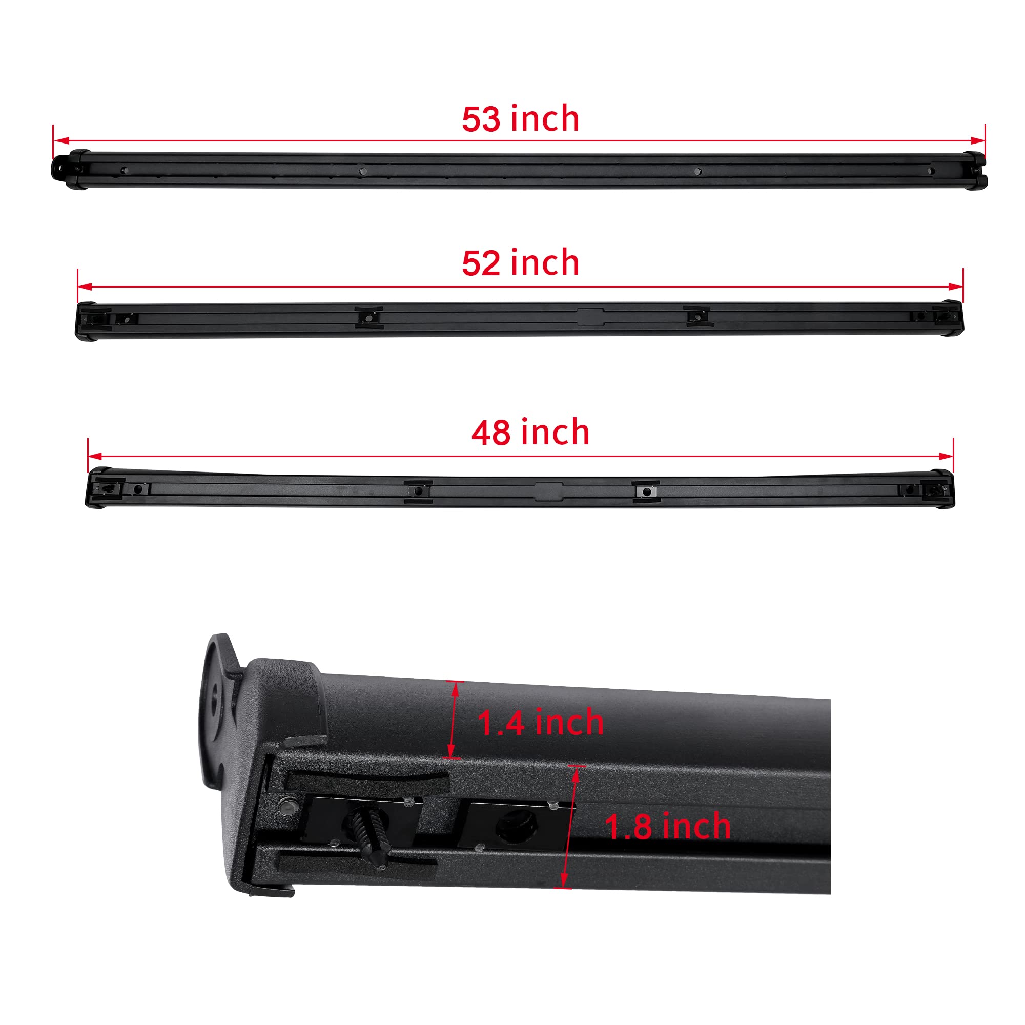 Trail Rail System, Bed Rail System, Compatible with Jeep Gladiator 2020 2021 2022 2023 2024 2025, Bed Tie Down Rails System | Replace# 82215956, Cargo Bed Rail System, Bed Track System
