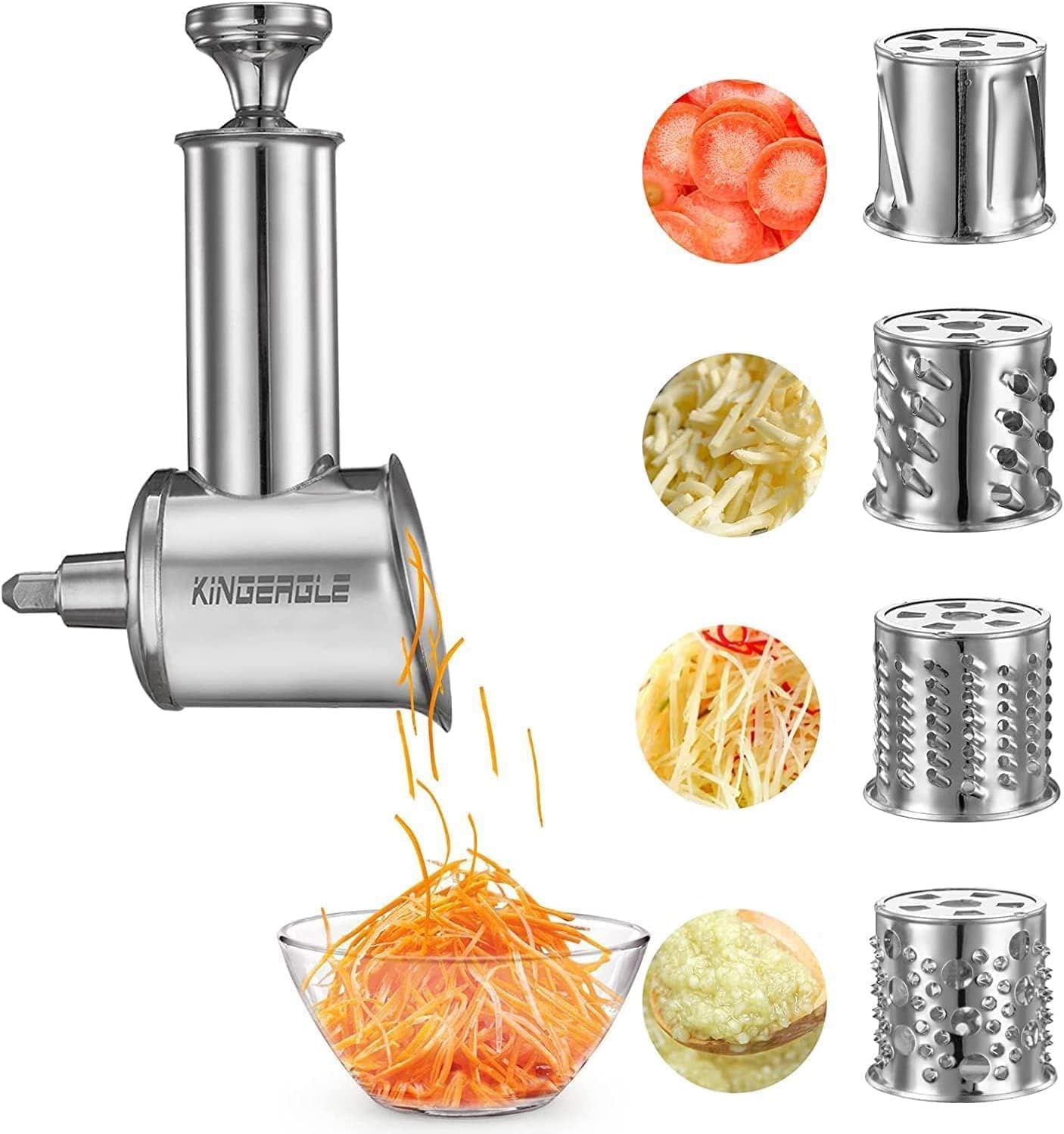 Stainless Steel Slicer Shredder Attachment for KitchenAid Mixer, Cheese Grater, Food Slicer for KitchenAid Mixer, Accessories for Kitchenaid