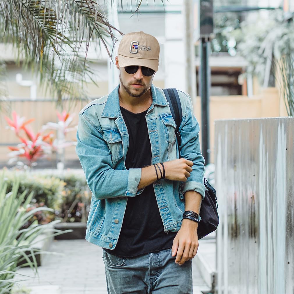 Speedy Pros Soft Baseball Cap Cuba Cuban Embroidery Flags Country Twill Cotton Nation Dad Hats for Men & Women Navy Design Only