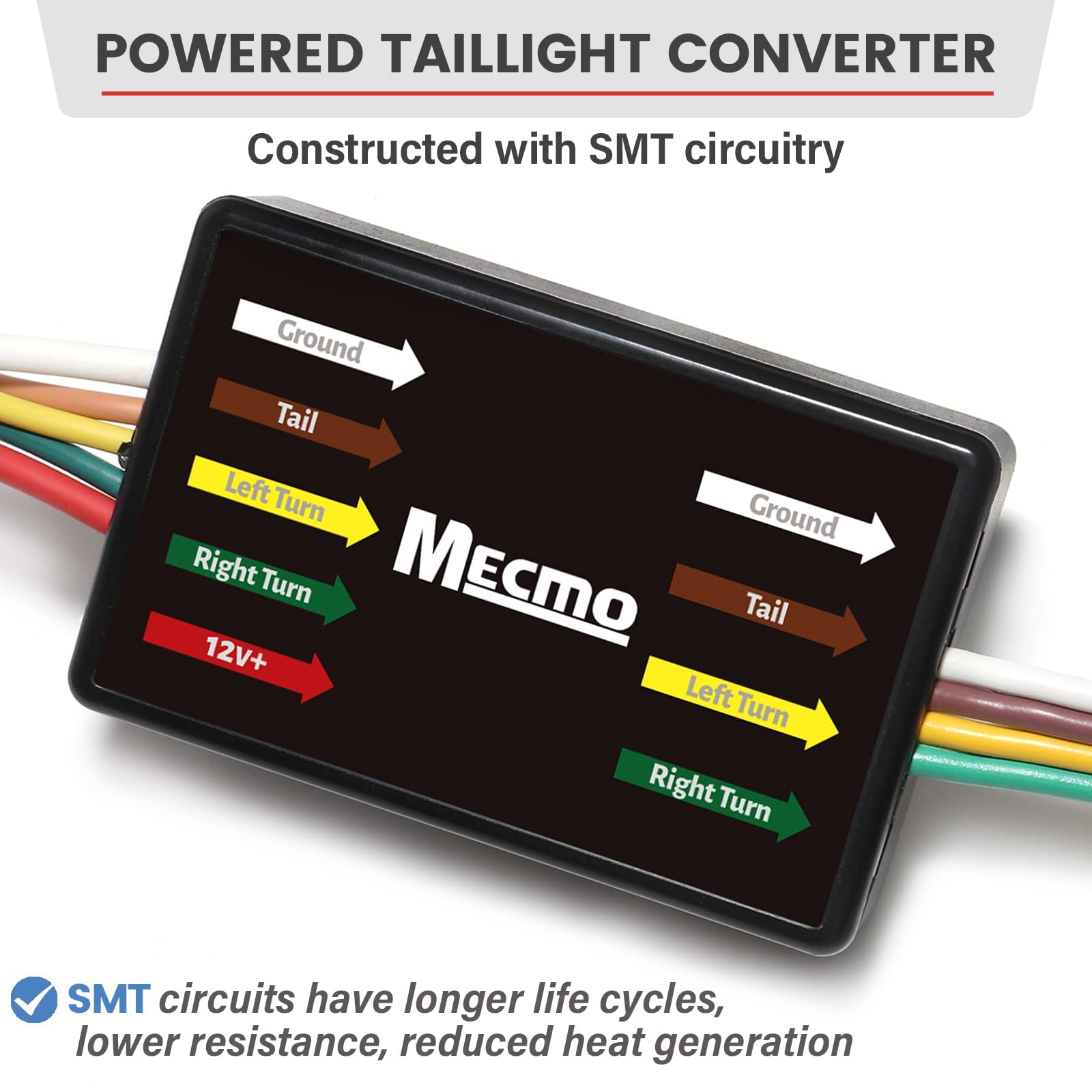 MECMO 56407 4-Pin Trailer Wiring Harness for 2018-2025 Jeep Wrangler JL/JLU, 2020-2025 Jeep Gladiator JT, 19-25 Wranglers Unlimited, Rubicon, Sahara, Sport, 4xe Towing Hitch Wire Trailer Light Plug