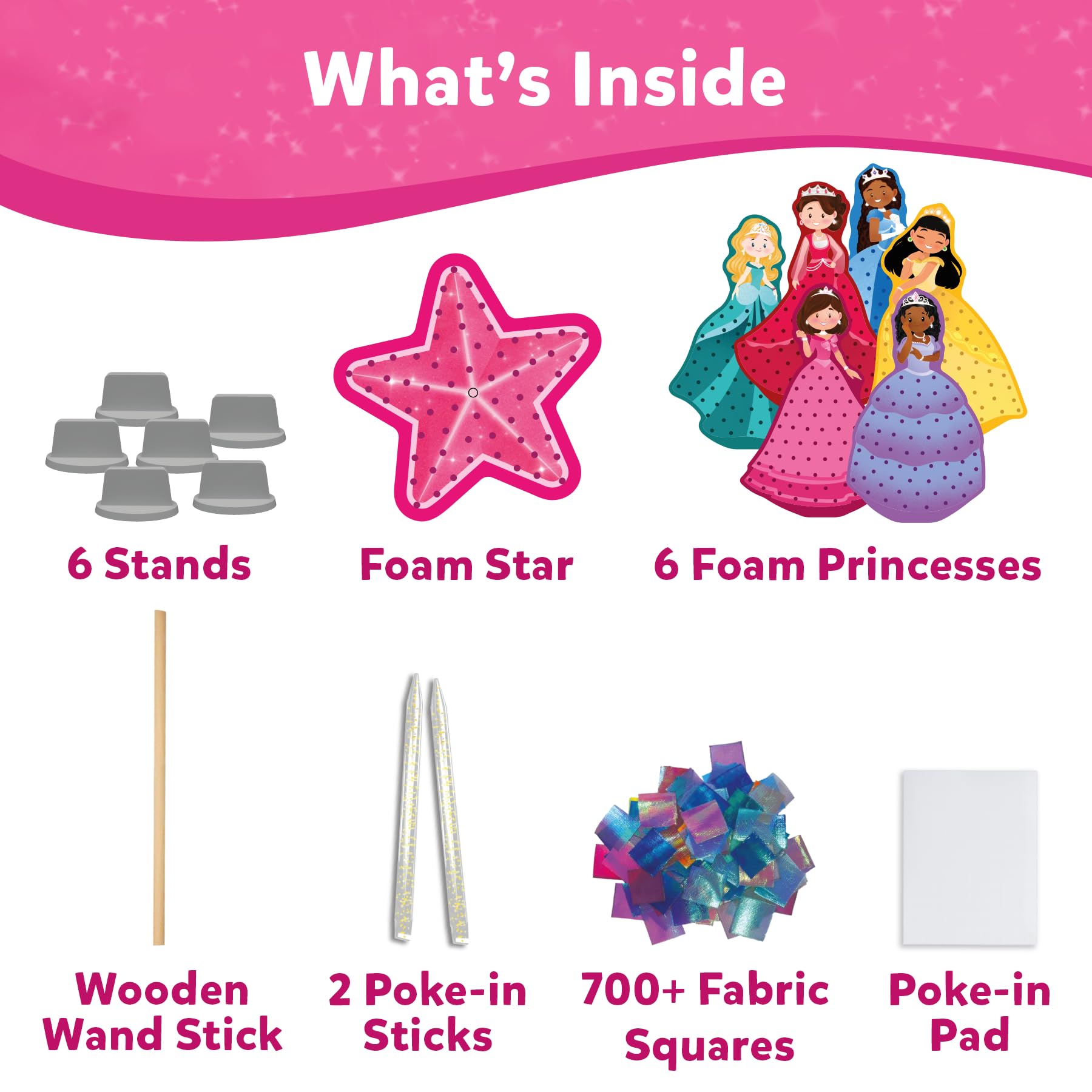 Skillmatics Art & Craft Activity - Poke-in Art Magical Princesses, Mess-Free Art for Kids, Craft Kits, DIY Activity, Gifts for Girls & Boys Ages 4, 5, 6, 7, 8, 9