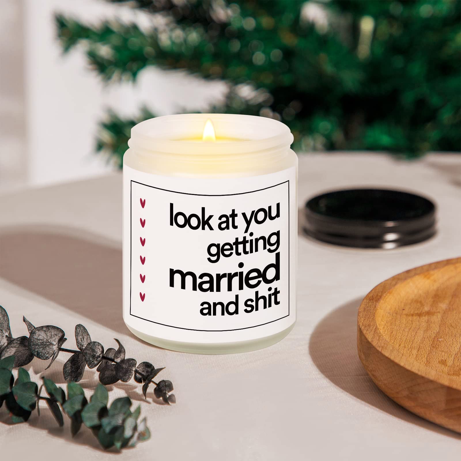 BaubleDazz Funny Wedding Gifts, Bachelorette Gifts for Bride, Bridal Shower Gift for Bride- 7oz Lavender Scented Soy Wax Candle- Bride to Be Gifts for Her, Wedding Gifts for Bride