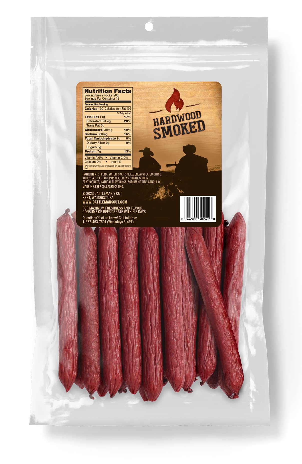 Cattleman's Cut Spicy Double Smoked Sausages, 12 Ounce