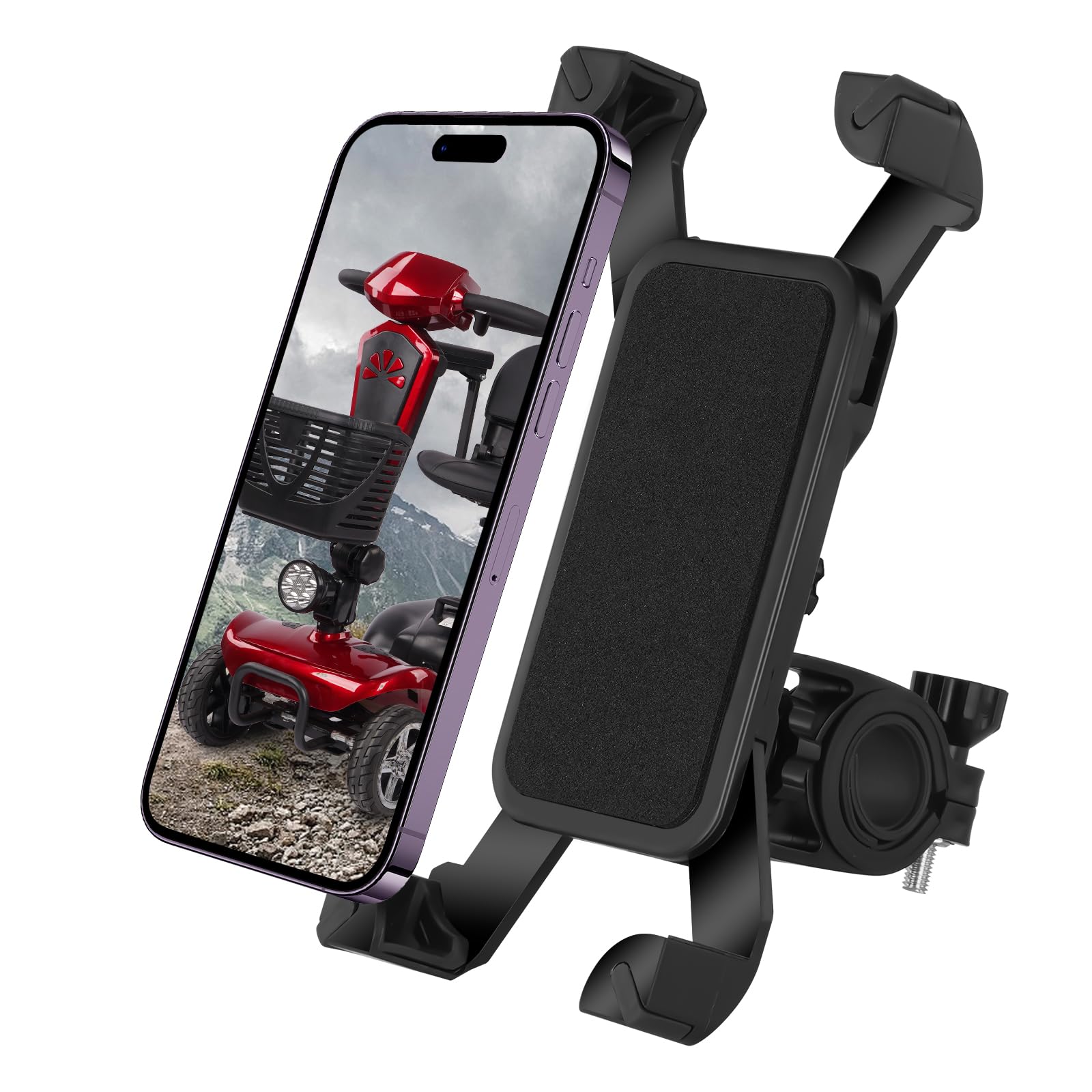 Eldryvon Bike Phone Holder - Motorcycle Phone Mount, Handlebar & Scooter Accessories, Compatible with 3.5"-7" Smartphones - Bike Cell Phone Holder for Bicycle, Ebike, and Stroller Usea