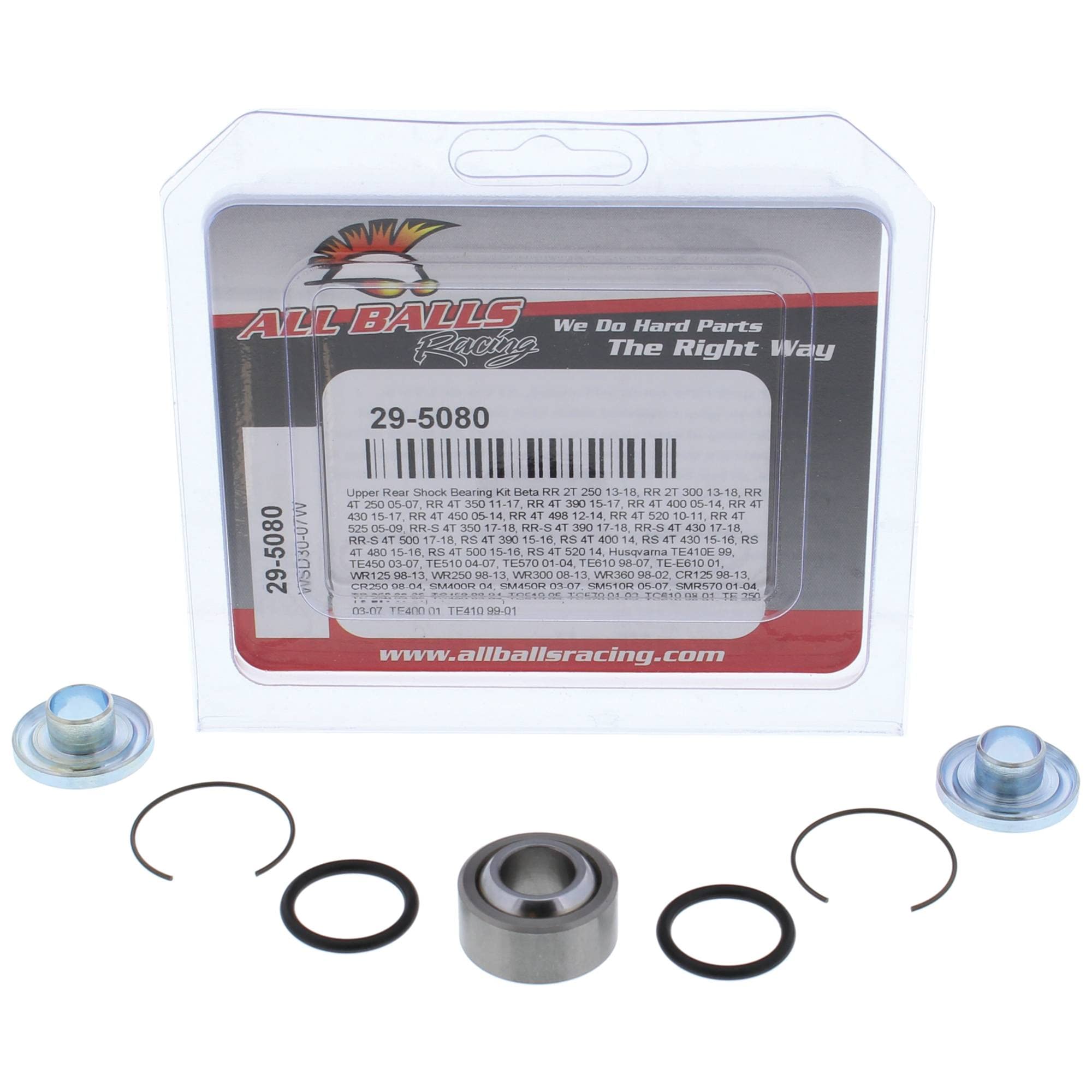 All Balls Racing 29-5080 Rear Shock Bearing Kit Compatible with/Replacement for Husqvarna CR 125 1998-2013, CR 250 1998-2004, SM 400 R 2004