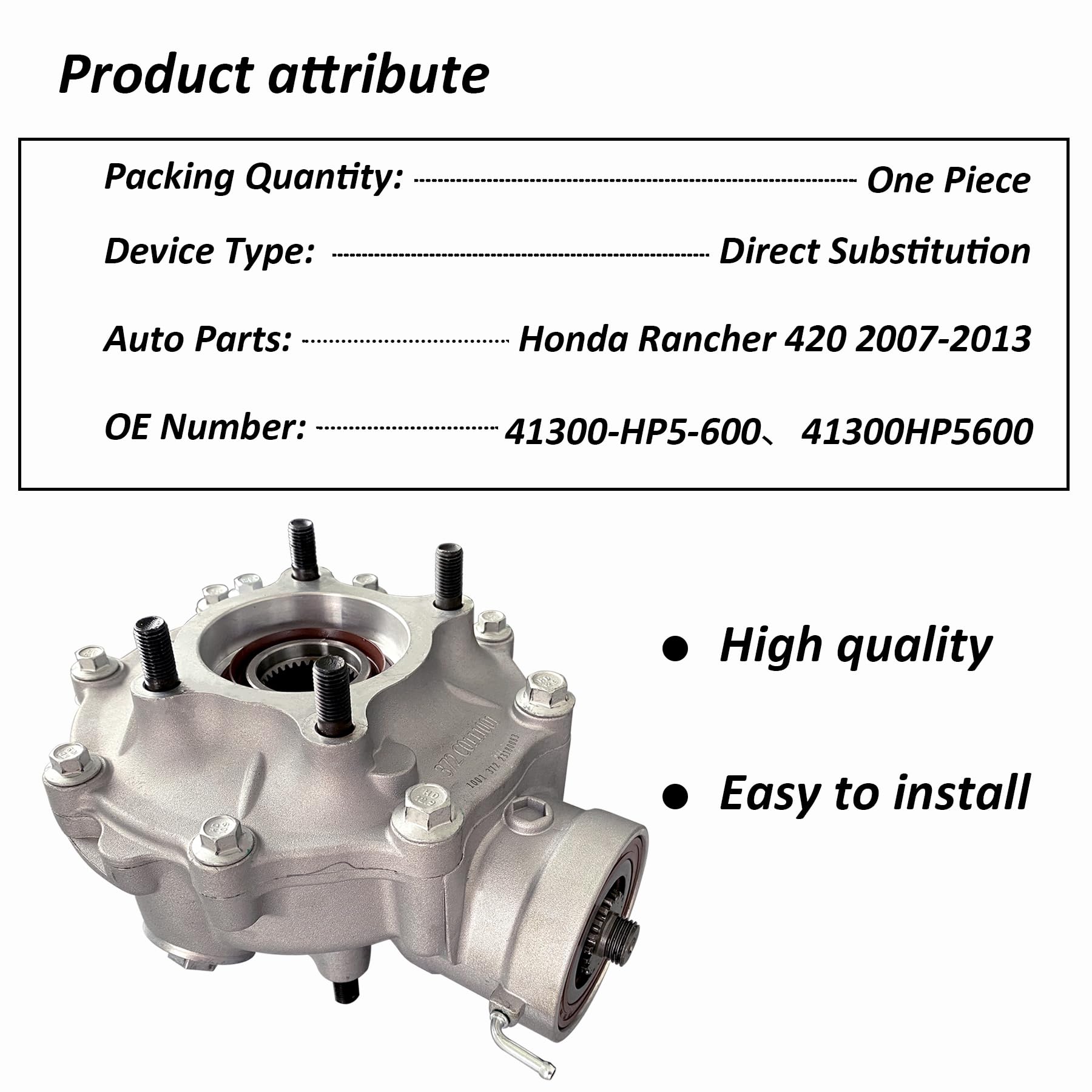 C CLINK Rear Differential Rear End Compatible with Honda 2007-2013 TRX420FM TRX420FPE TRX420FPM TRX420TE TRX420TM OEM Part Numbers 41300-HP5-600