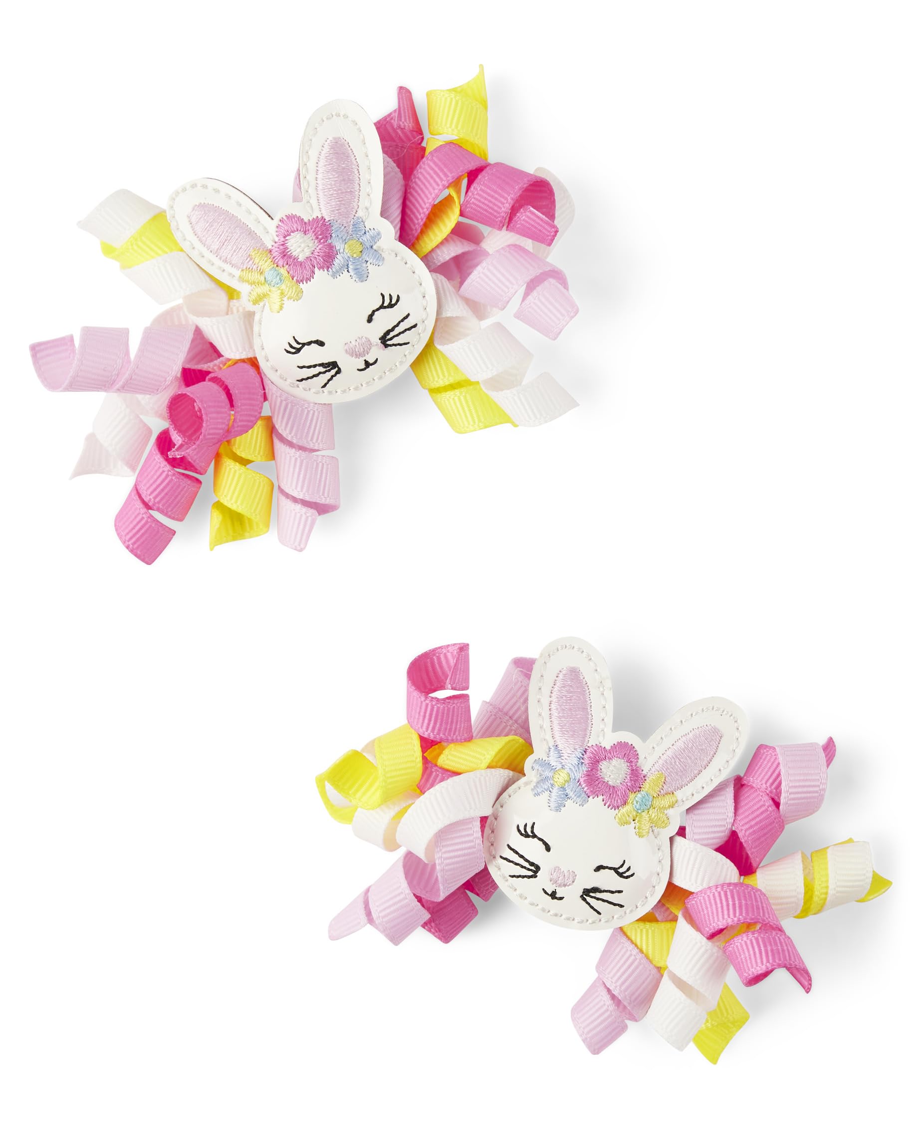 Gymboree,and Toddler Snap Clip 2-Pack Hair Accessories,Pink Bunny, One Size, 2 piece set