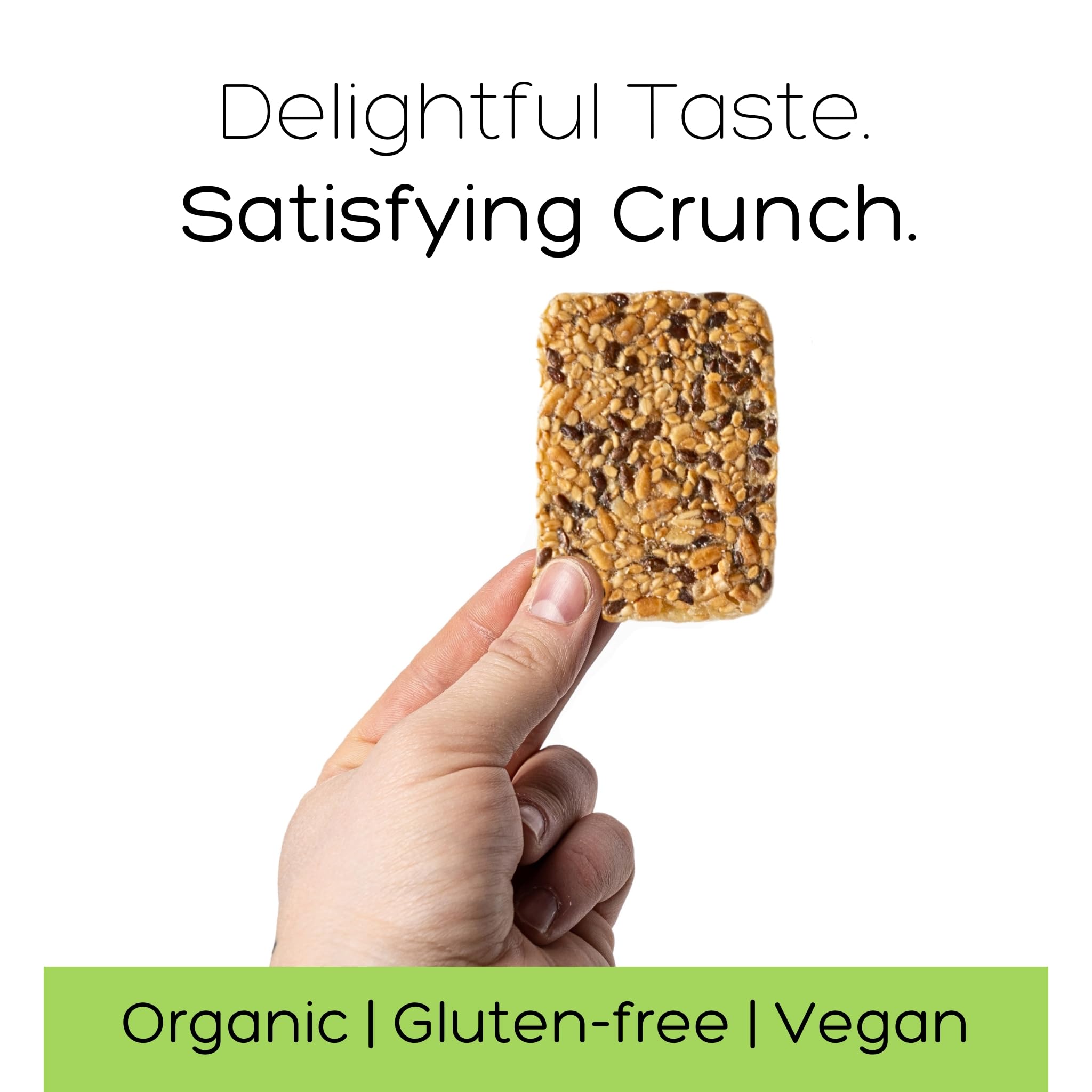 Top Seedz Certified Organic Gluten Free Sea Salt Seed Crackers | 2-Pack | 5 Ounces | Healthy Vegan Crackers with Plant Based Protein | Made of Sunflower, Flax, Sesame and Pumpkin Seed