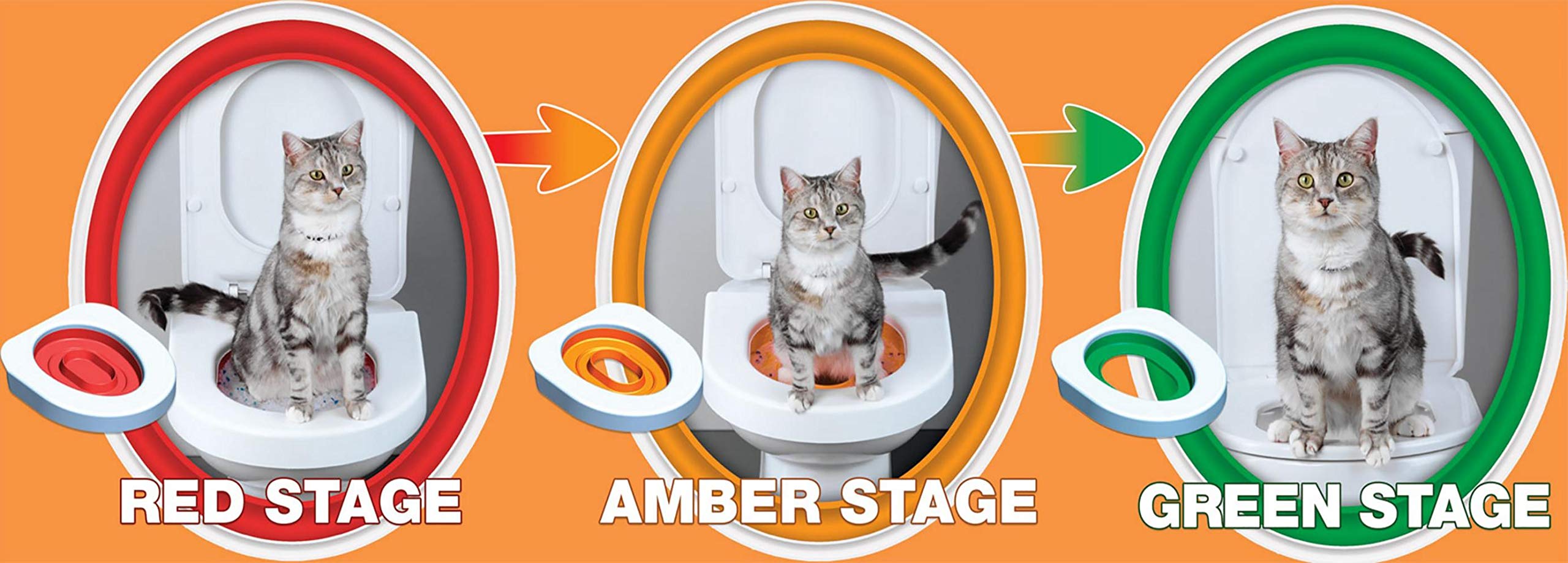 Cat Toilet Training System By Litter Kwitter - Teach Your Cat to Use the Toilet - With Instructional DVD