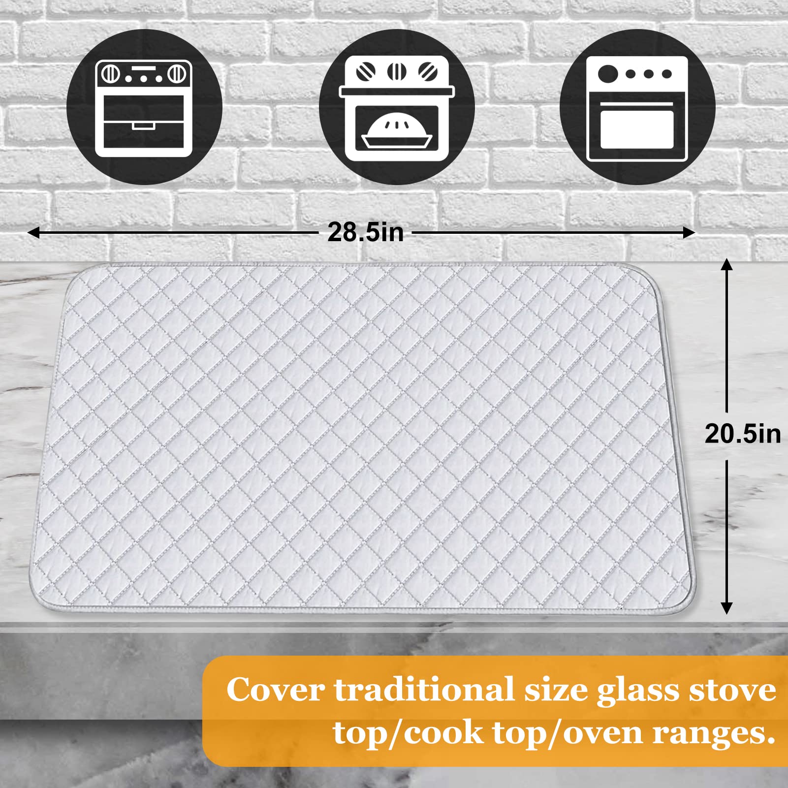 Cowbright Quilted Stove Top Cover Stove Protector For Glass Ceramic Stoves,Glass Cooktop Cover,Glass Cooktop Protector Ceramic Stove Burner Covers for Flat Stove Top