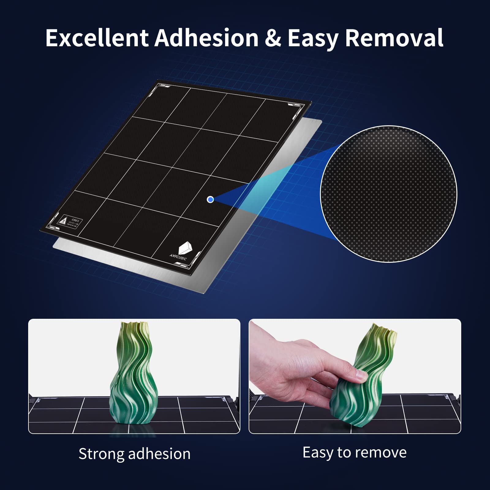 Anycubic Kobra Plus, 3D Printer with 25-Point Auto Leveling All-Metal Geared Extruder for Smooth Filament in & Out, Dual Z-Axis for Printing Stable, Large Printing Size 13.8x11.8x11.8inch