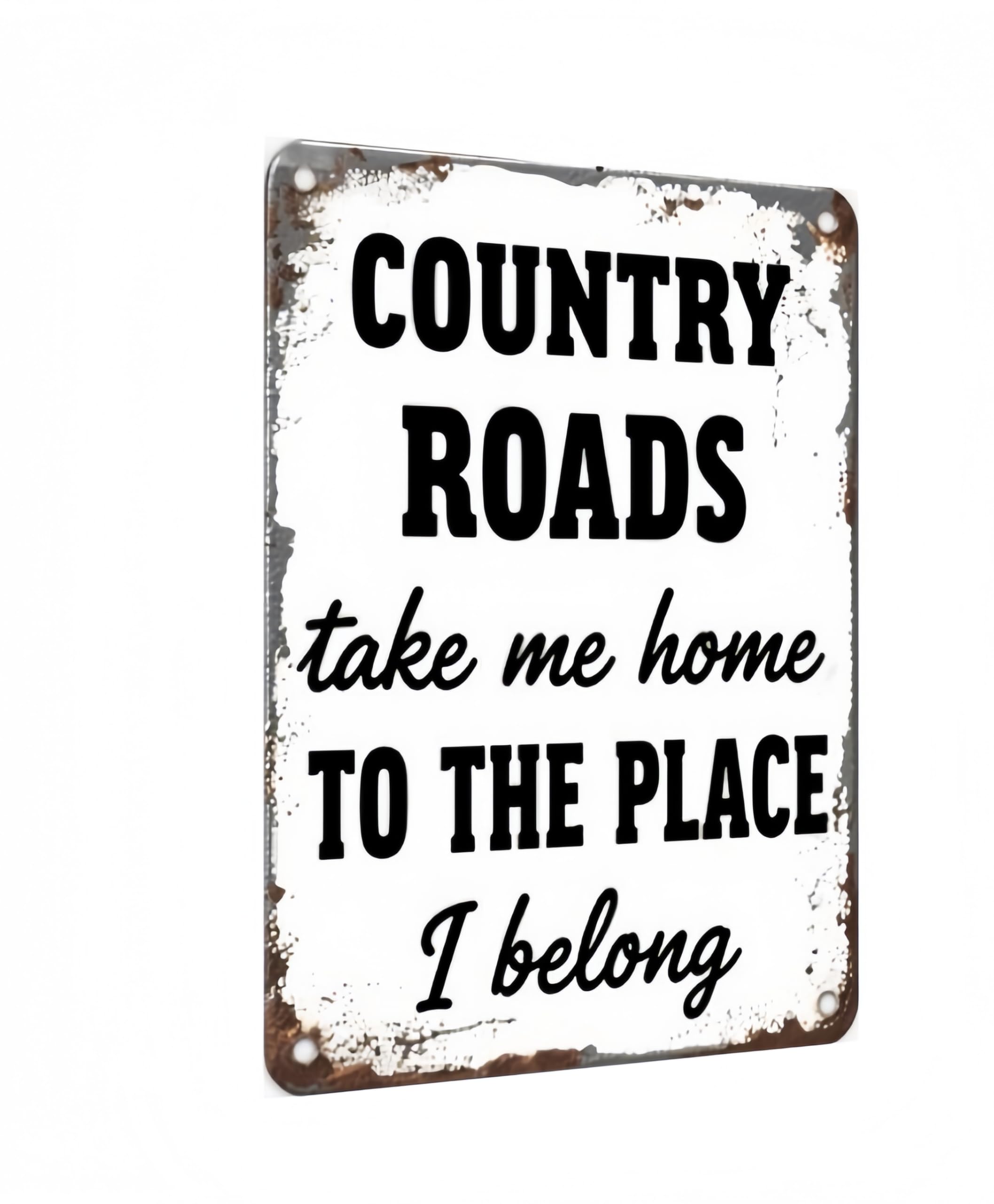 Carastora Vintage Metal Tin Sign – Country Life Inspired Wall Decor for Cabin, Home or Bedroom, Retro Rustic Style Take Me Home Accent, 8x12 Inch