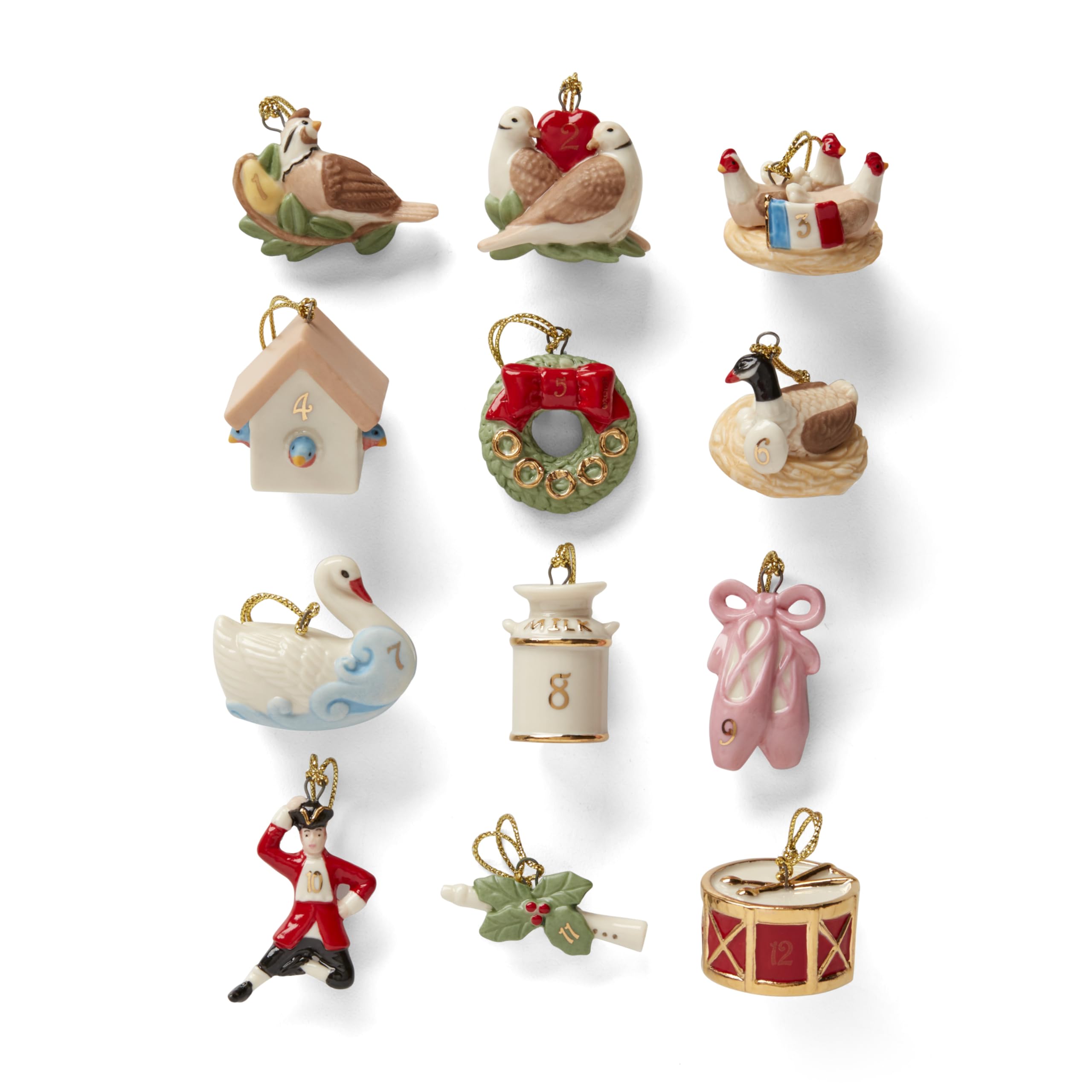 Lenox 878893 Twelve Days of Christmas Tree Ornament Set 12-Piece