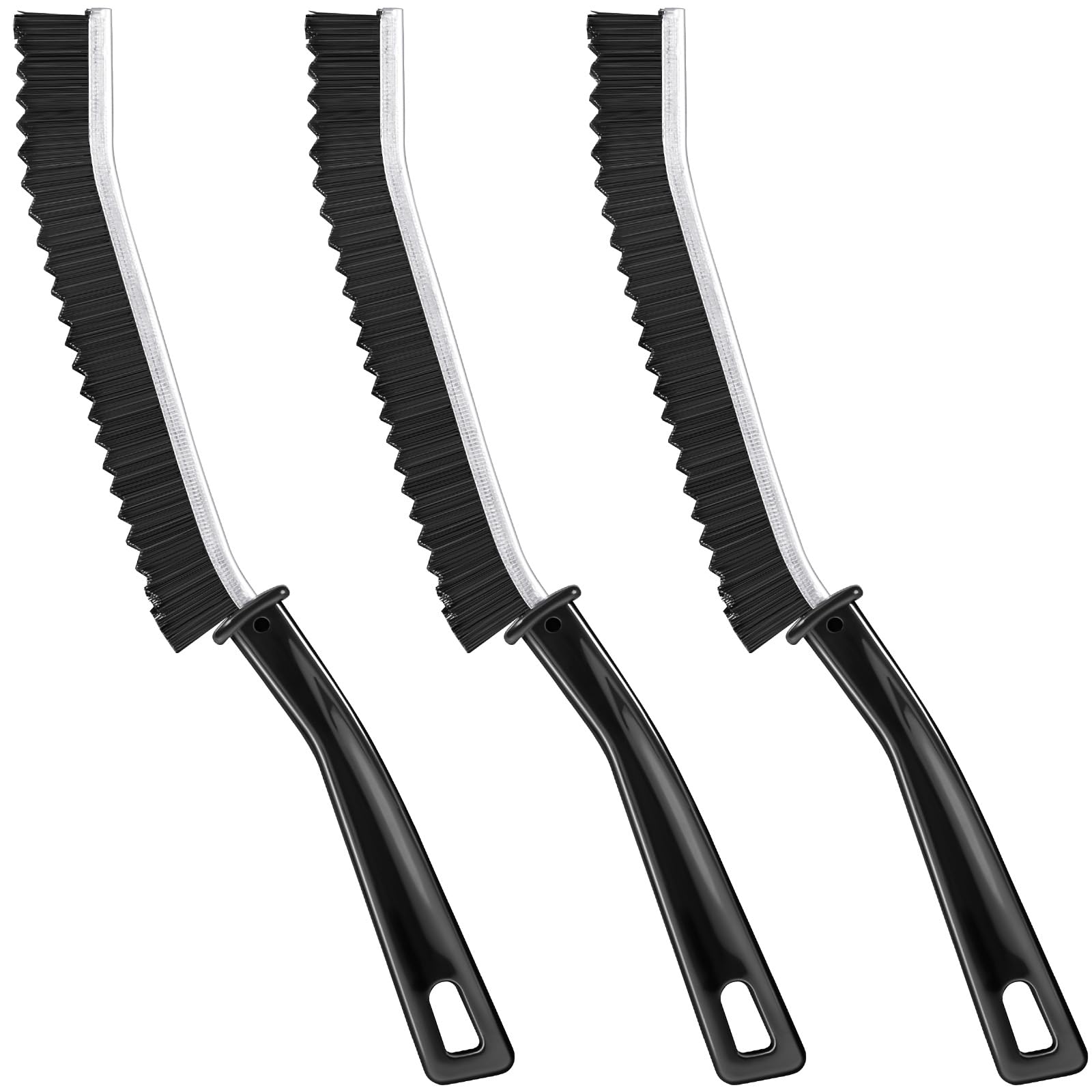 Tinerray 3 Pack Cleaning Brush - Hard Bristle Crevice Cleaning Brush,Multifunctional Gap Small Cleaning Brush,Cleaning Tools for Bathroom,Kitchen,Livingroom,Grout,Window, Vehicle, Faucets,Toilet