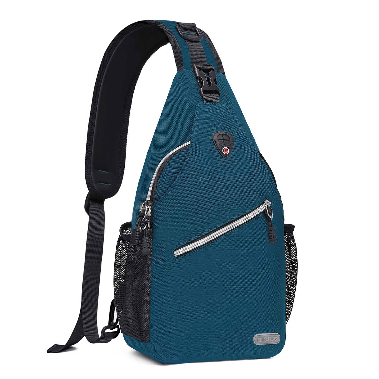 MOSISO Sling Backpack, Multipurpose Crossbody Shoulder Bag Travel Hiking Daypack, Deep Teal, Medium